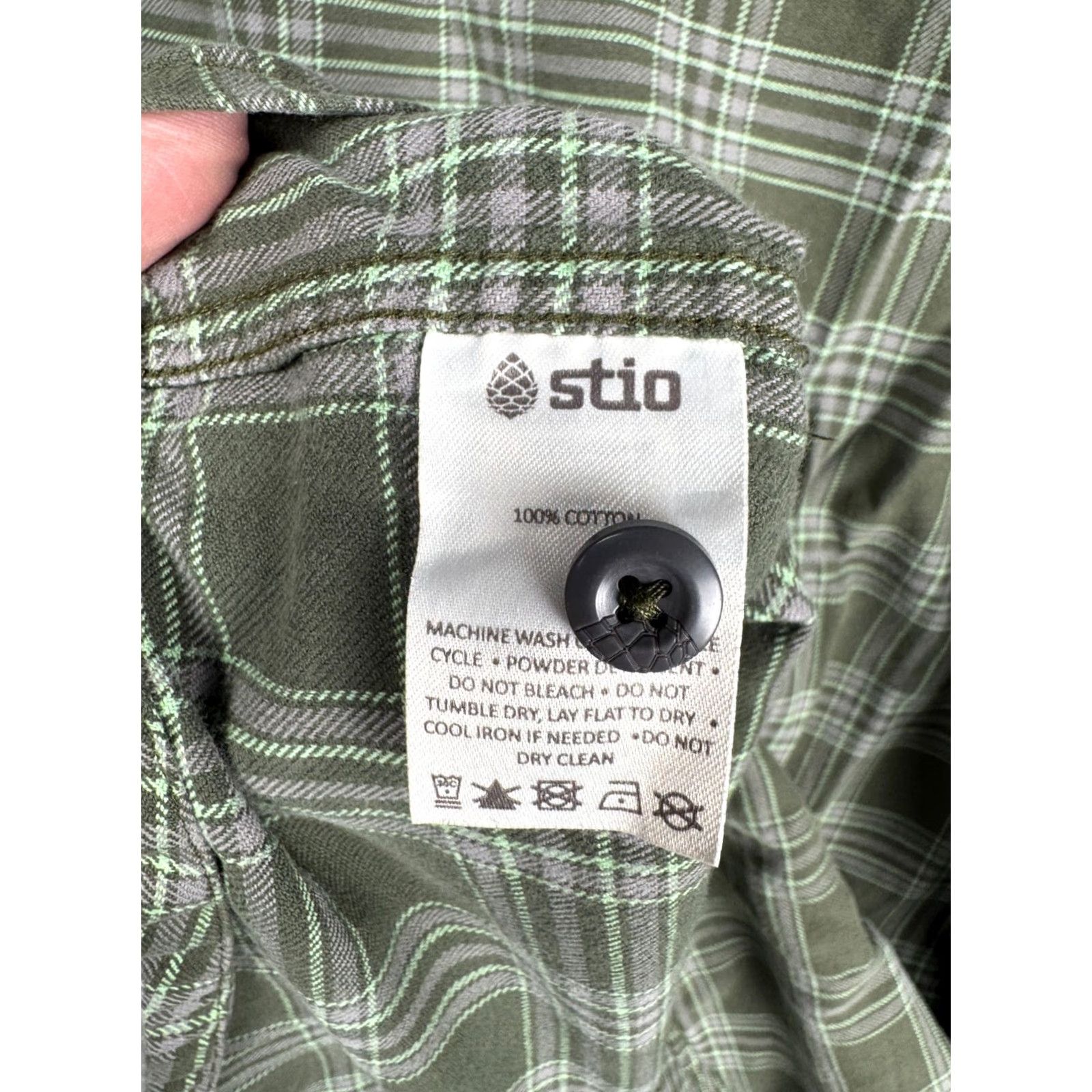 Vintage Stio Miter Flannel Shirt Men XL Green Button Up Pockets Long Sleeve Plaid Casual Workwear Outdoorwear Size US XL / EU 56 / 4 - 6 Thumbnail