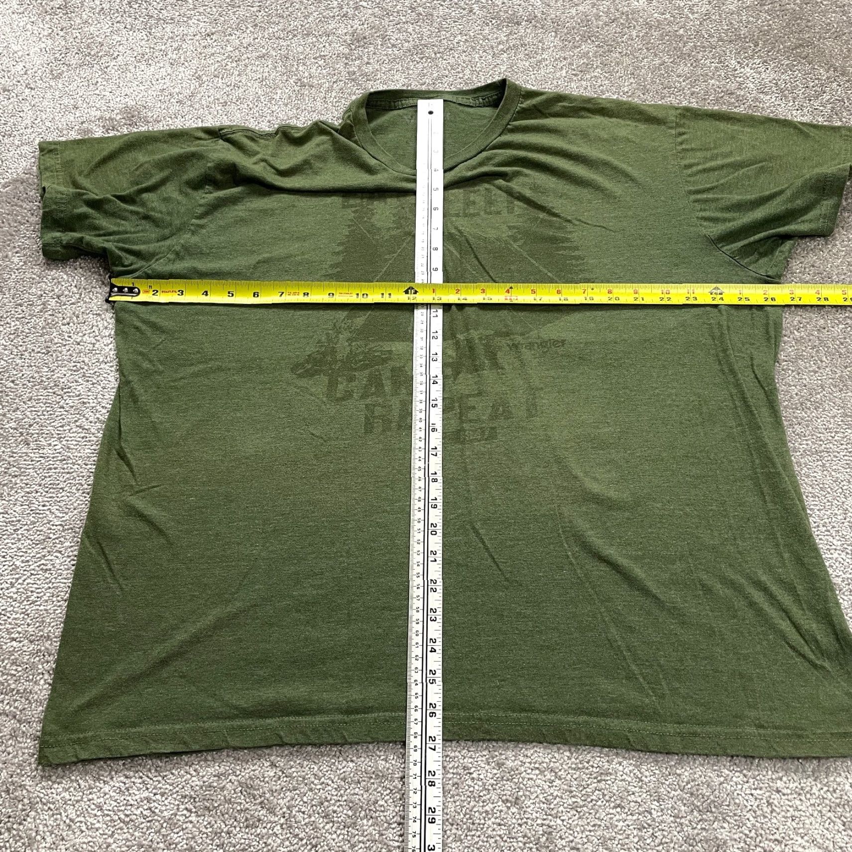 Wrangler Wrangler Men’s Graphic T-Shirt XXL Green Crew Neck Short Sleeve Camping Outdoor Classic 90s Size US XXL / EU 58 / 5 - 5 Thumbnail