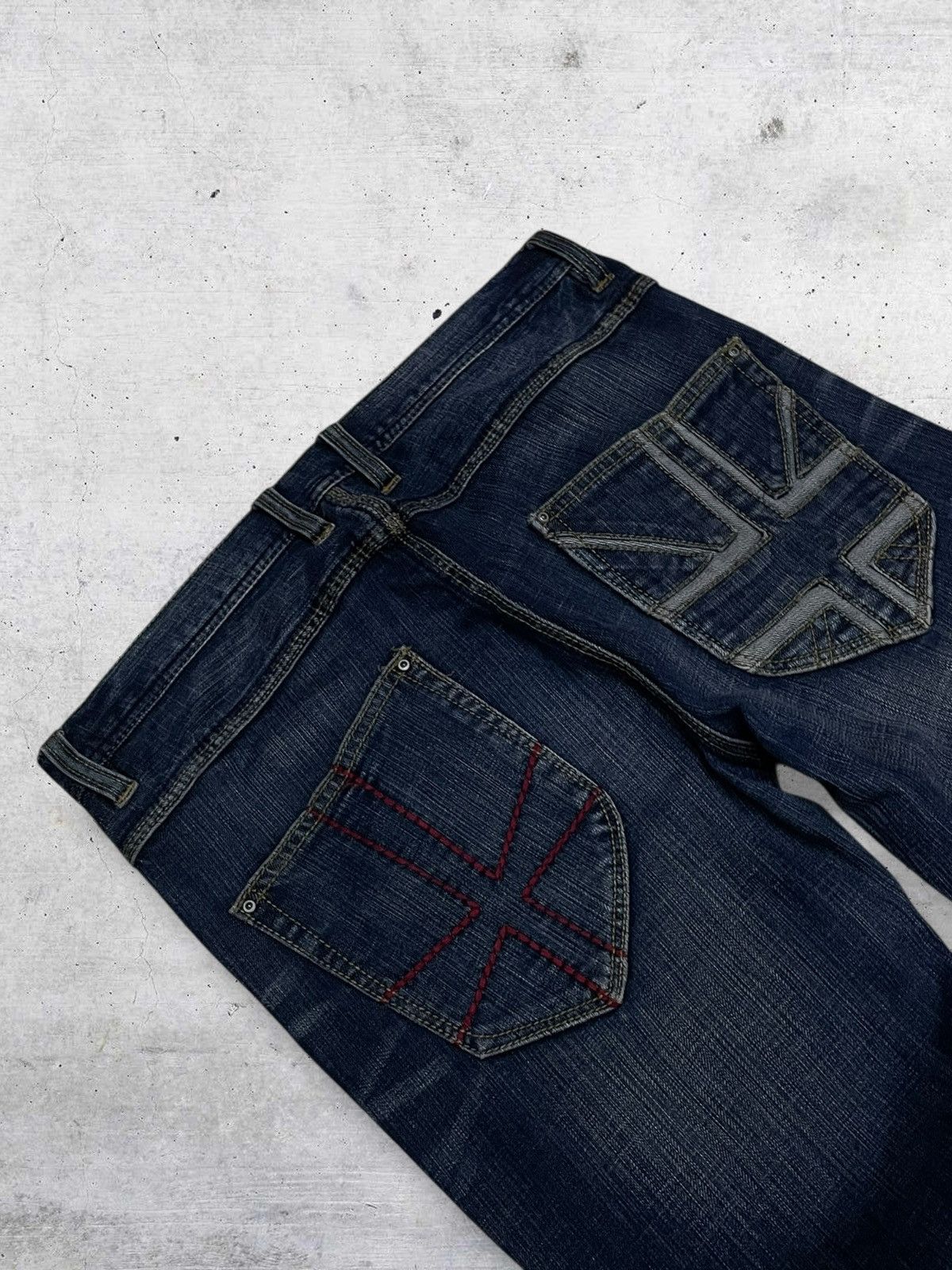 Tornado Mart VINTAGE HIDEWAYS NICOLE 90S JAPAN DESIGNER FLARED CUT DENIM Size US 30 / EU 46 - 15 Thumbnail