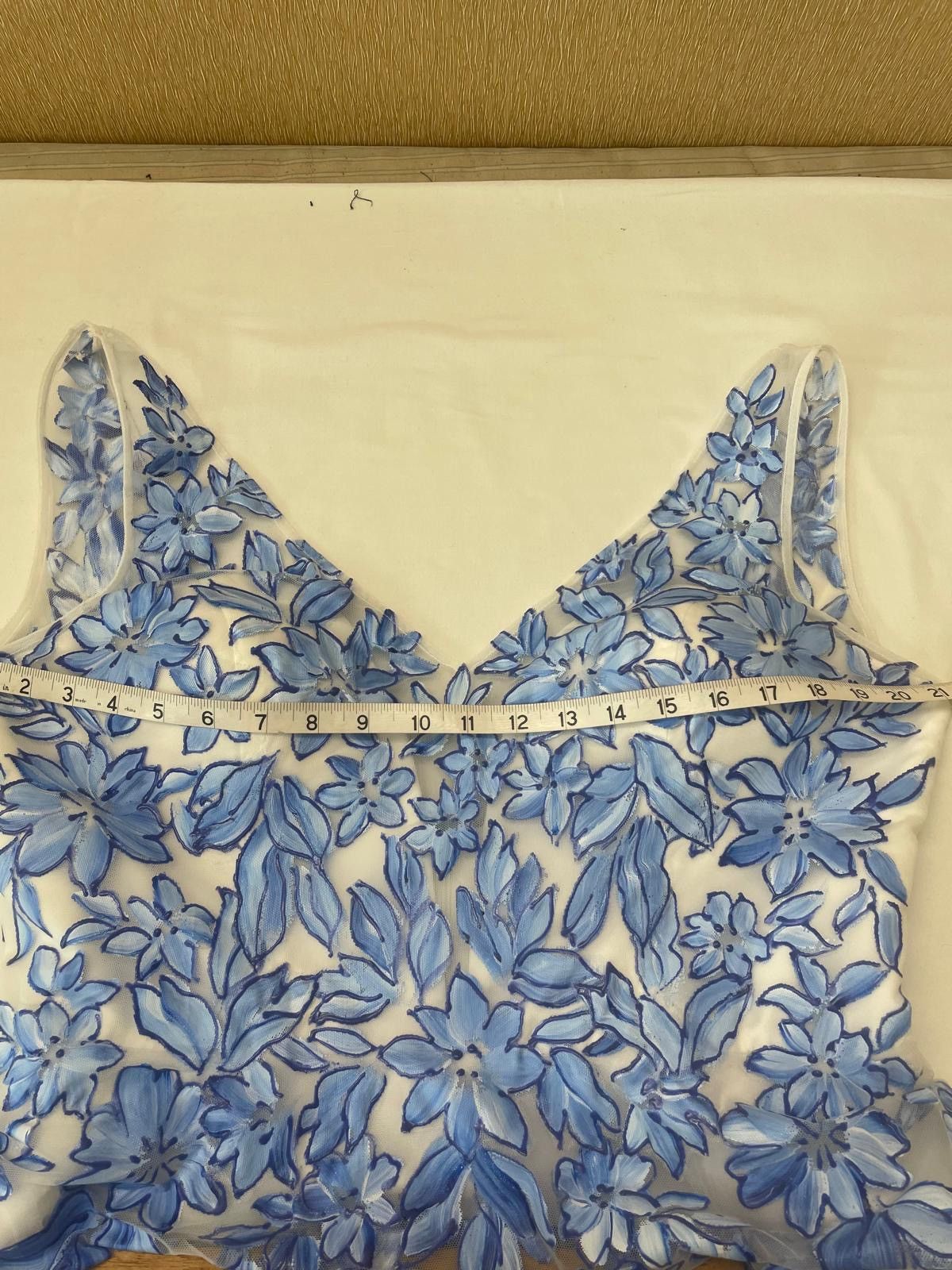 Other White and blue floral embroidered dress Size XL / US 12-14 / IT 48-50 - 5 Thumbnail
