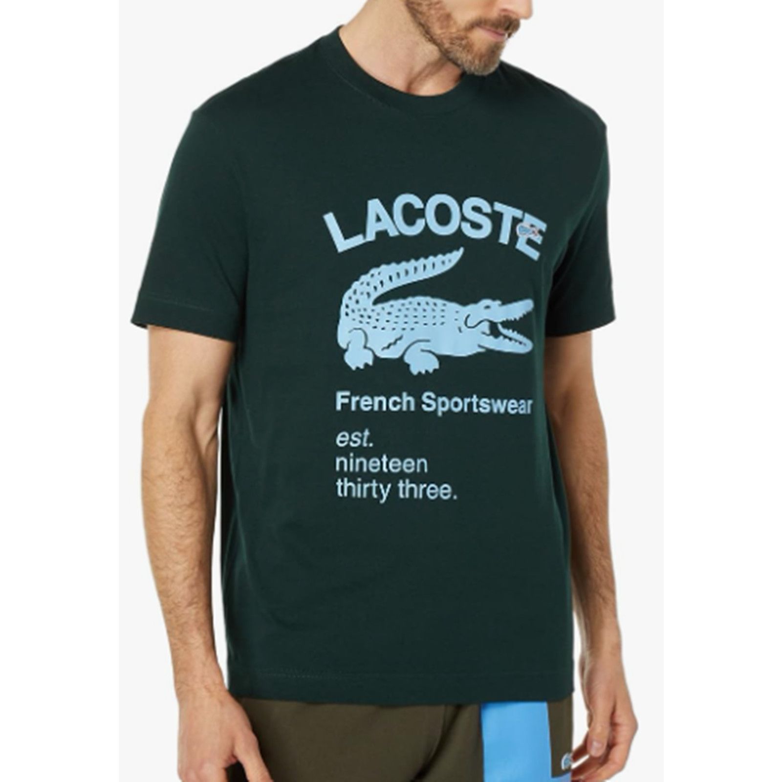 Lacoste Lacoste Men's Relaxed Fit Crocodile T-Shirt Sinople 3XL Size US XXL / EU 58 / 5 - 1 Thumbnail