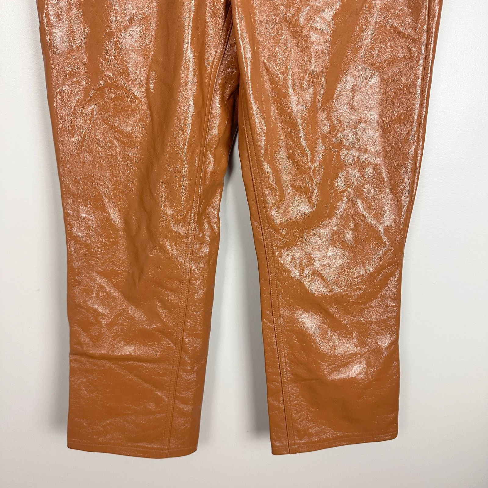 Other AFRM Revolve Heston Faux Camel Leather High Rise Pants 26 Size 26" / US 2 / IT 38 - 7 Thumbnail