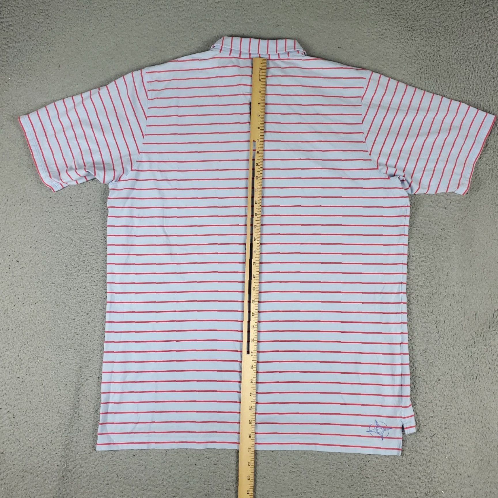 Vintage B Draddy Polo Shirt Mens Size XL Blue Striped Golf Casual Short Sleeve Size US XL / EU 56 / 4 - 4 Thumbnail