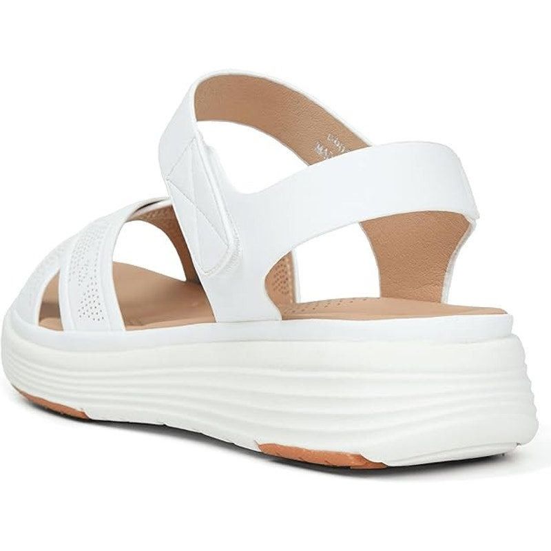 Other Ubfen Women's 5.5 White Faux Leather Open Toe Sandals Size US 5.5 / IT 35.5 - 5 Thumbnail