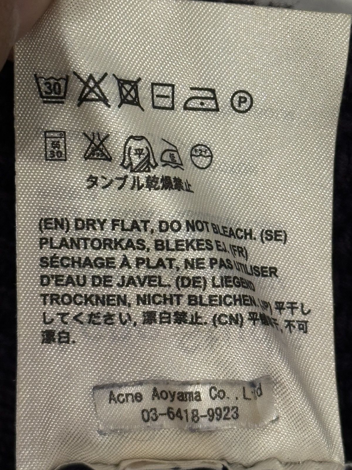 Acne Studios Acne Studios Cusco Bubble sweatshirt in navy blue Size US XXS / EU 40 - 5 Thumbnail