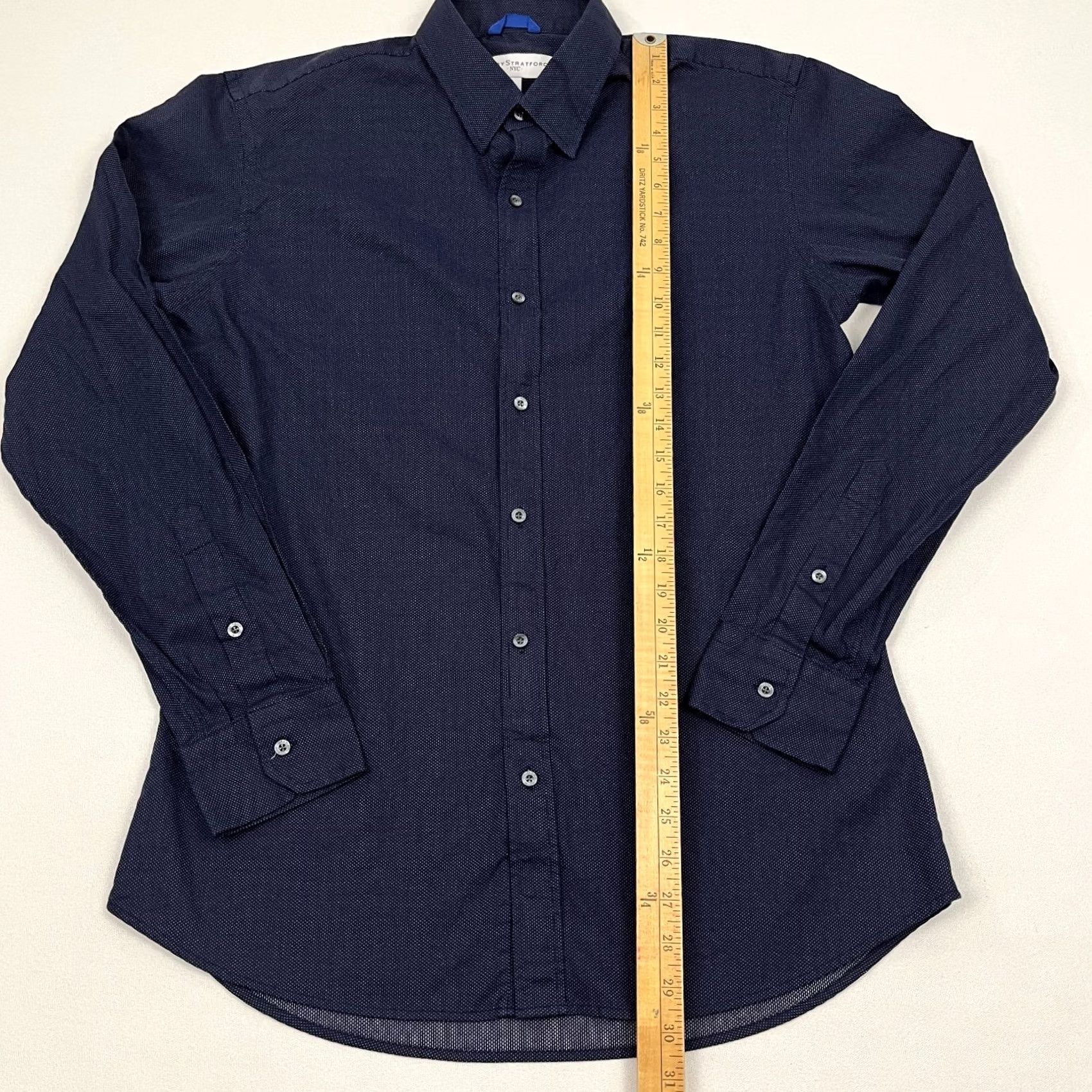 Vintage VINTAGE Teddy Stratford Shirt Mens L Blue Mid Zip Button Up Cotton Casual Pocket Size US L / EU 52-54 / 3 - 4 Thumbnail