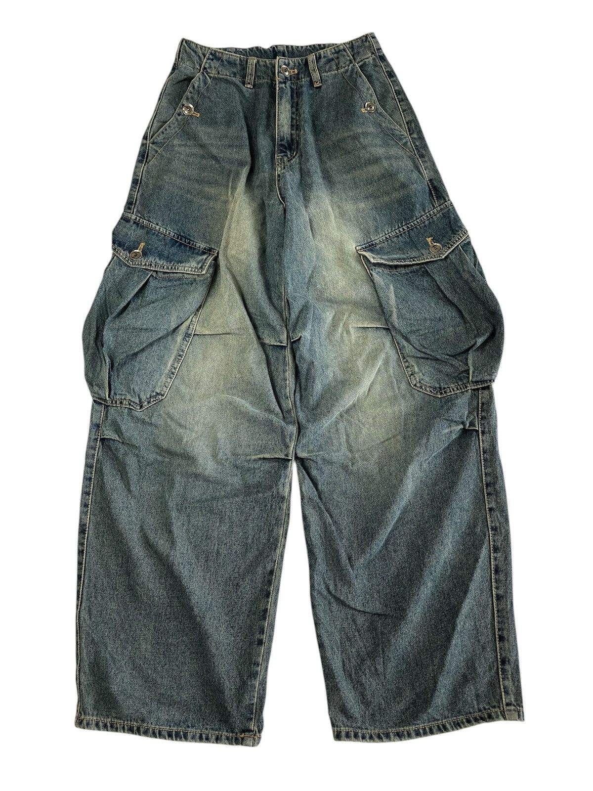 Japanese Brand Japanese brand Oot baggy denim cargo pants Size US 27 - 1 Thumbnail