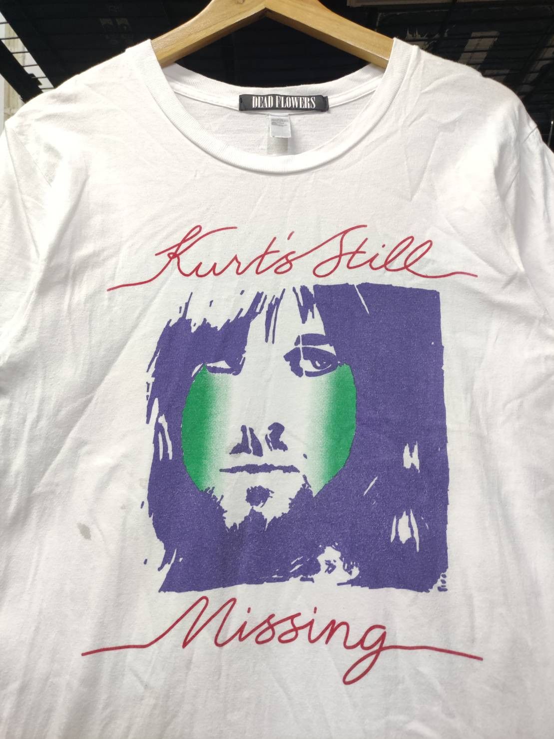 Band Tees Dead Flowers x Kurt Cobain " Kurt's Still Missing " T-Shirt Size US M / EU 48-50 / 2 - 1 Thumbnail