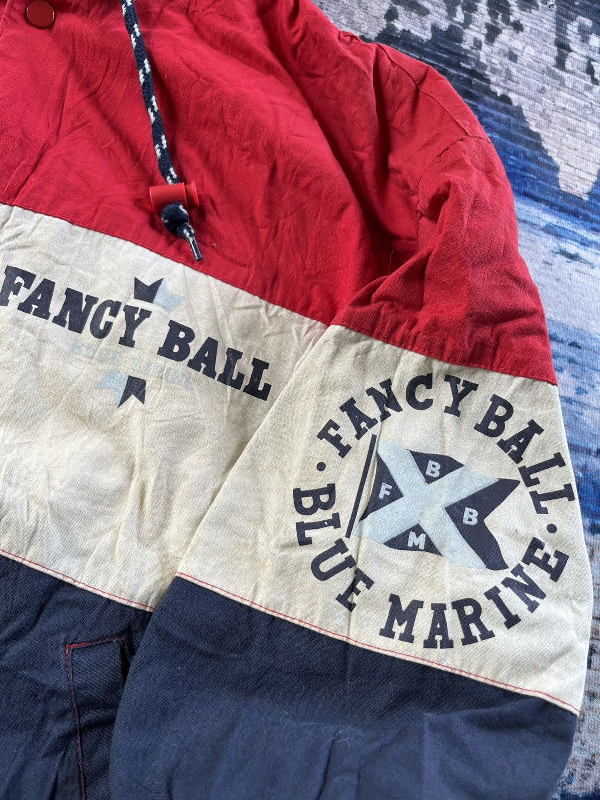 Japanese Brand × Sports Specialties Vintage Fancy Ball Blue Marine Hoodie Jacket 90s Size US L / EU 52-54 / 3 - 9 Thumbnail