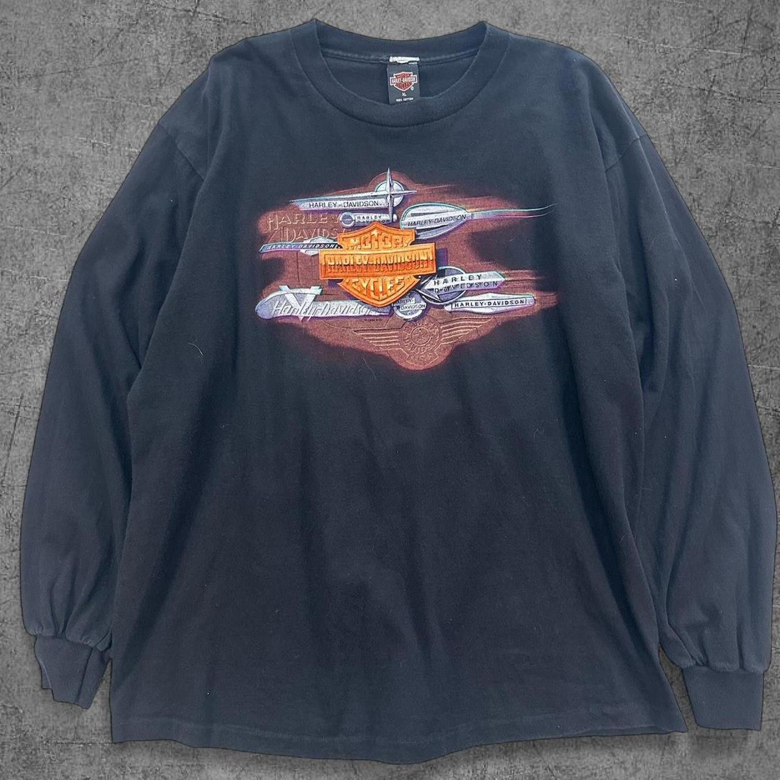 Harley Davidson 1995 Harley Davidson Long Sleeve Size US XL / EU 56 / 4 - 1 Thumbnail