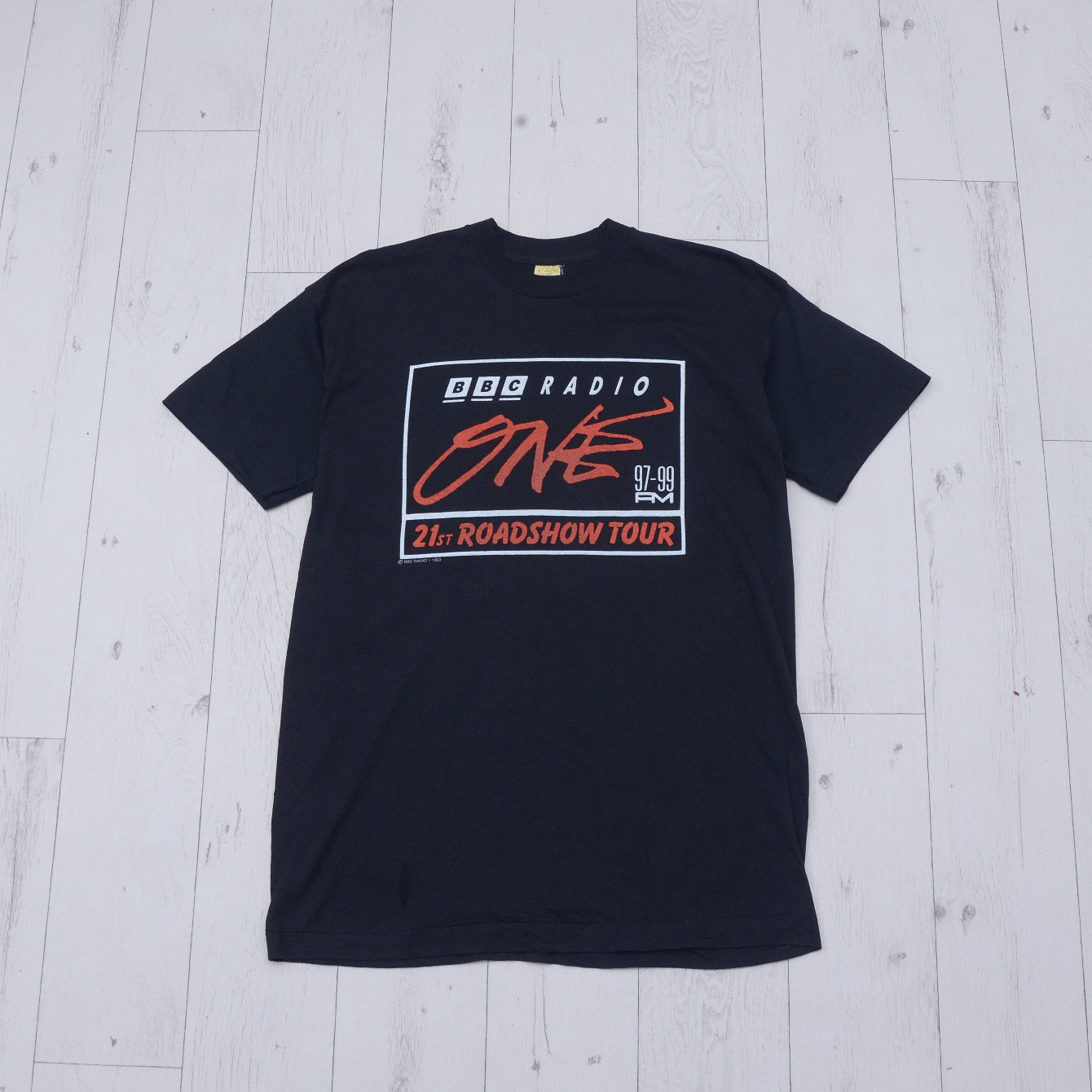 Band Tees × Vintage Rare Vintage 1993 BBC Radio One T-shirt Tour Big Logo Rock Size US L / EU 52-54 / 3 - 1 Thumbnail
