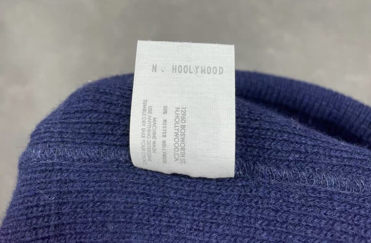N.Hoolywood N.HOOLYWOOD Wool Blend Knit Beanie J16 Size ONE SIZE - 7 Thumbnail