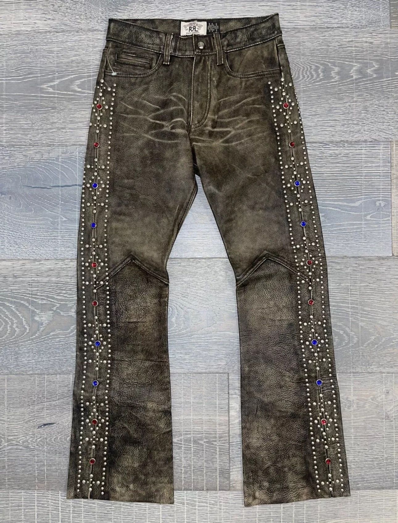 RRL Ralph Lauren RRL Ralph Lauren Leather Studded Pants
