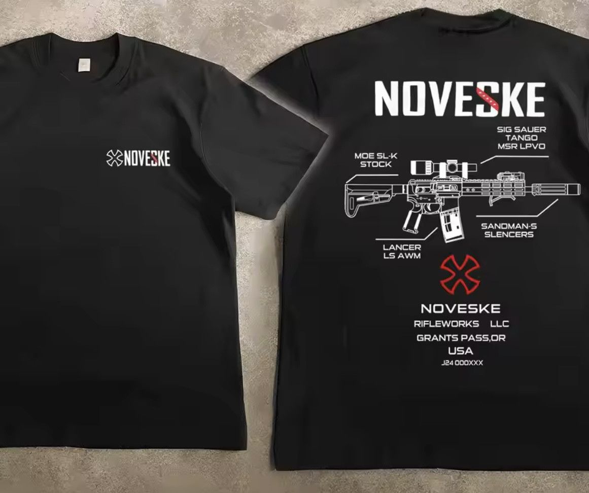 Streetwear Vintage Rifle Sniper Gun Short Sleeve T-Shirt