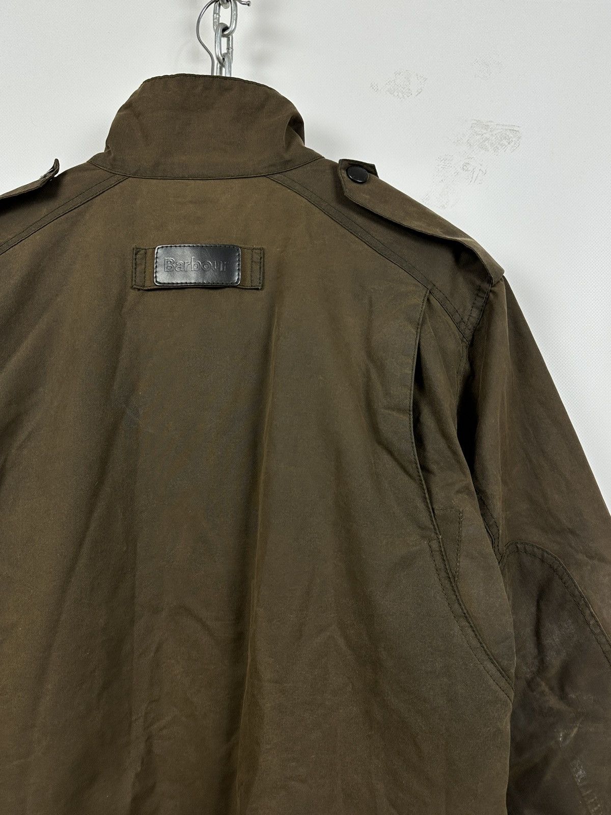Barbour Barbour Trooper Olive Green Waxed Coat Jacket Size US M / EU 48-50 / 2 - 18 Thumbnail