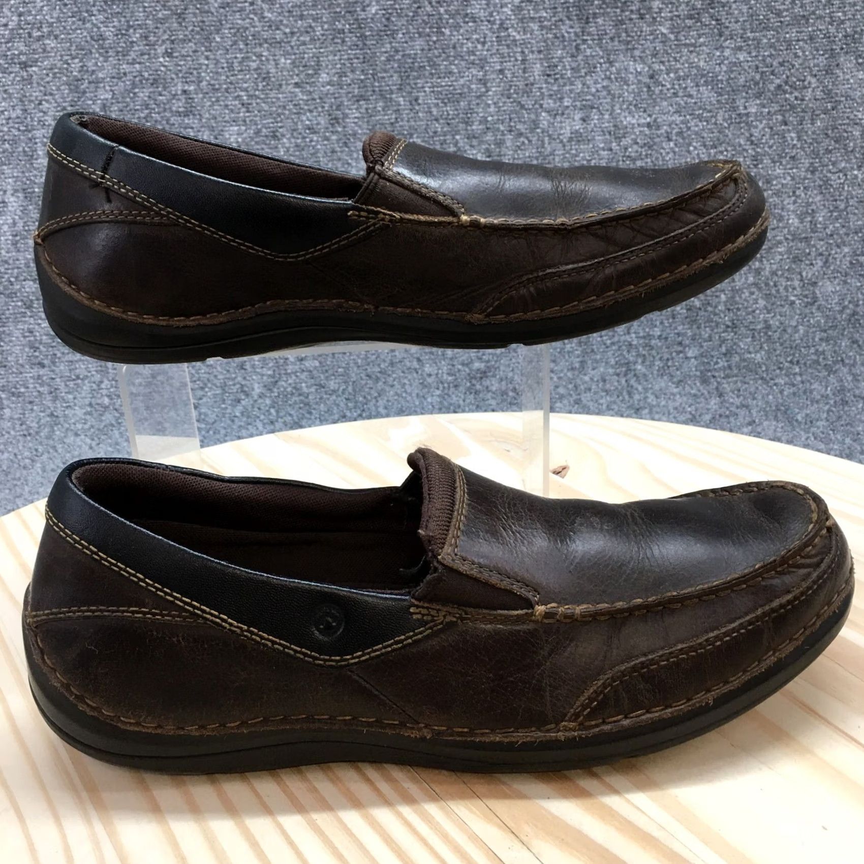 Rockport Rockport Loafer Men 10.5M Brown Balabour Round Toe Slip On Casual Leather Shoes Size US 11 / EU 44 - 2 Thumbnail