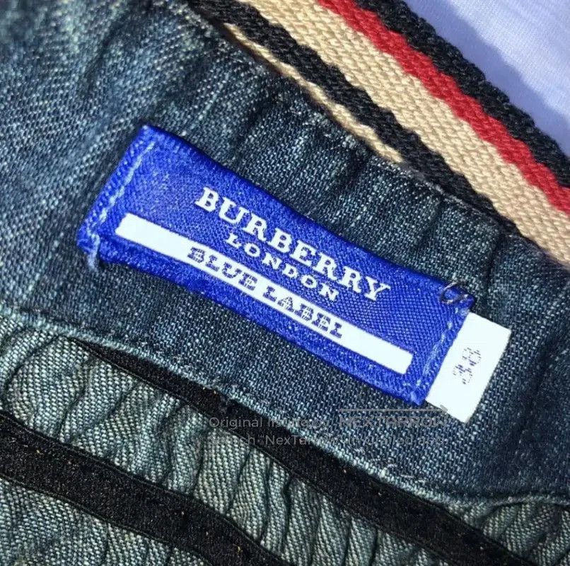 Burberry Burberry Blue Cotton Midi Skirt for Women. Size 31" - 3 Thumbnail