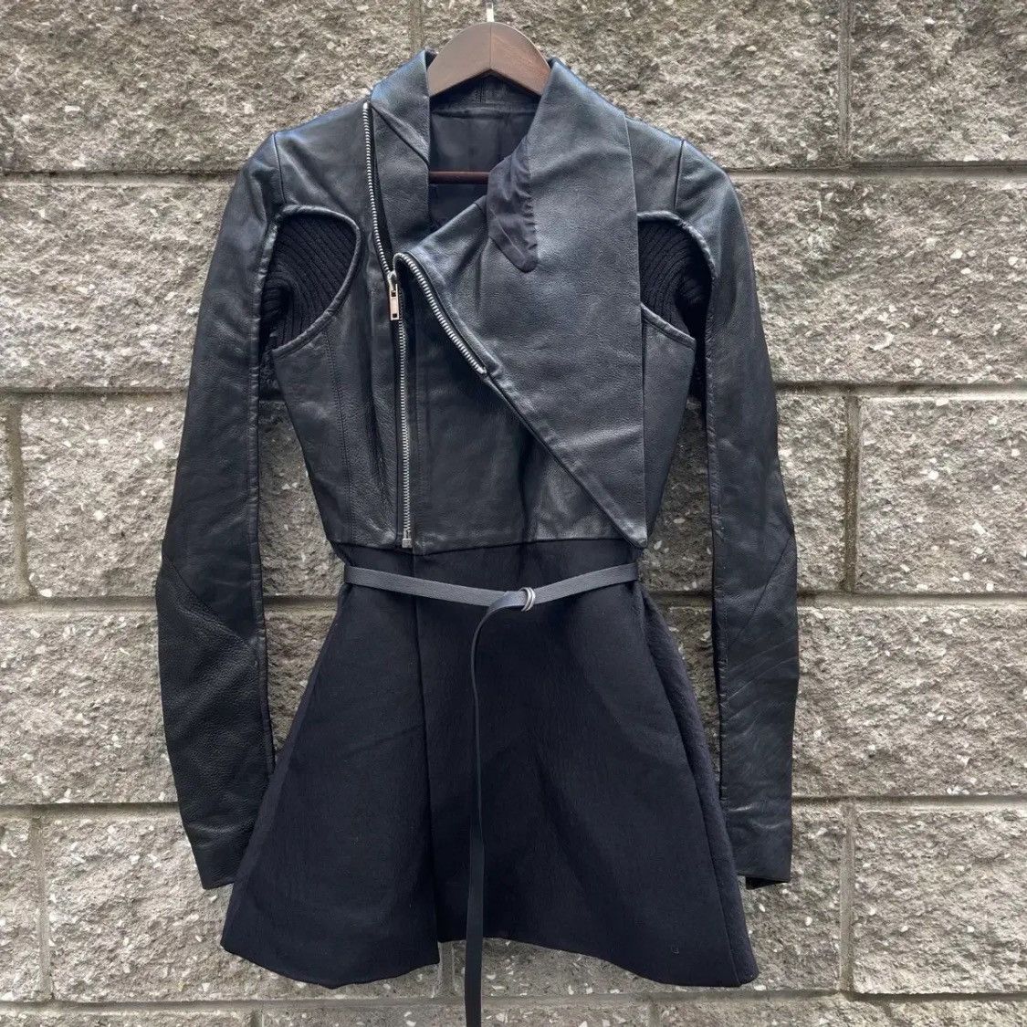 Rick Owens Rick Owens 2010 Leather Dress Jacket Size XS / US 0-2 / IT 36-38 - 7 Thumbnail