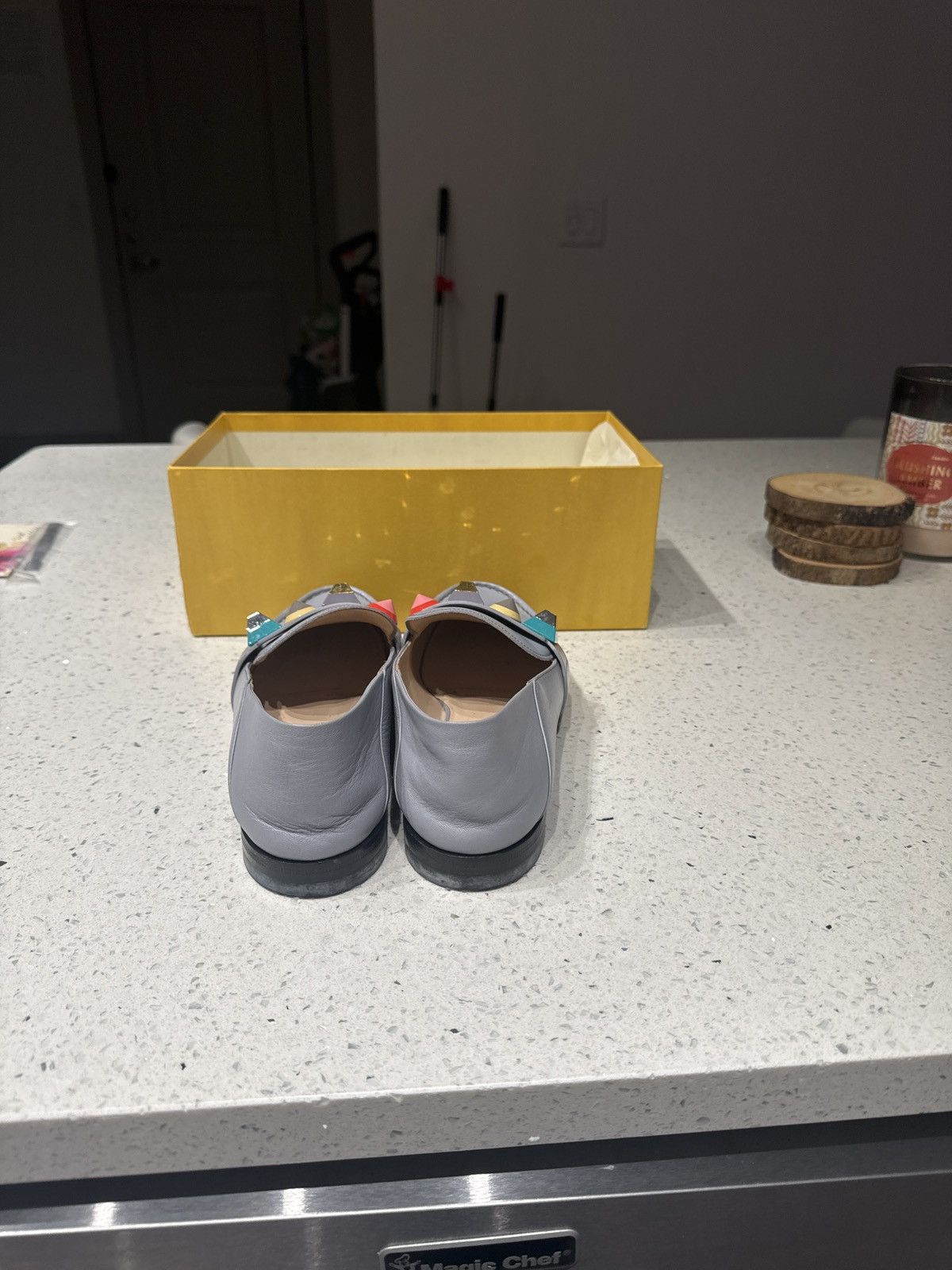 Fendi Fendi Leather Studded Color Block Loafers Size US 8 / IT 38 - 1 Thumbnail