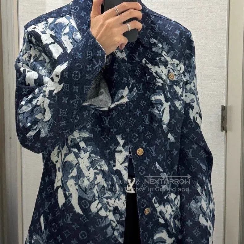 Louis Vuitton Louis Vuitton Floral logo print denim jacket Size US L / EU 52-54 / 3 - 7 Thumbnail