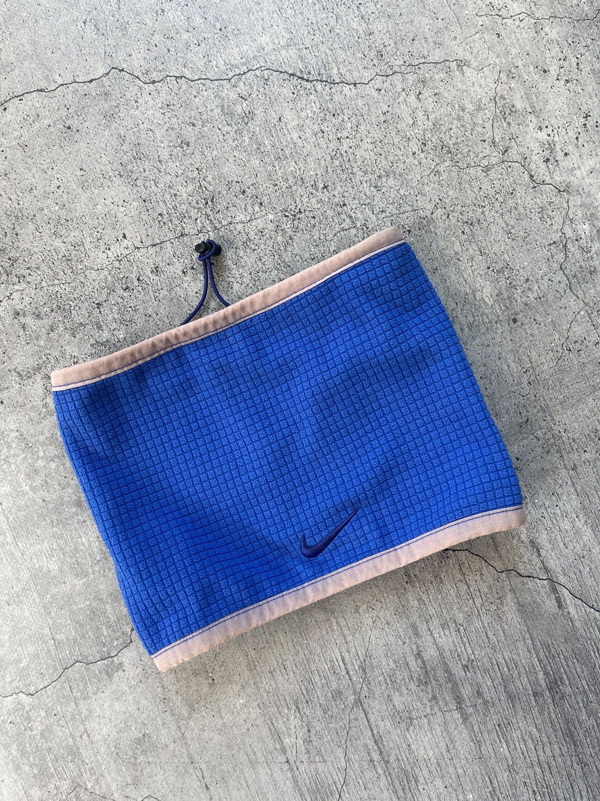 Nike × Vintage Nike Drill Fleece Snood Ninja Mask Black / Drey Y2K Size ONE SIZE - 8 Thumbnail