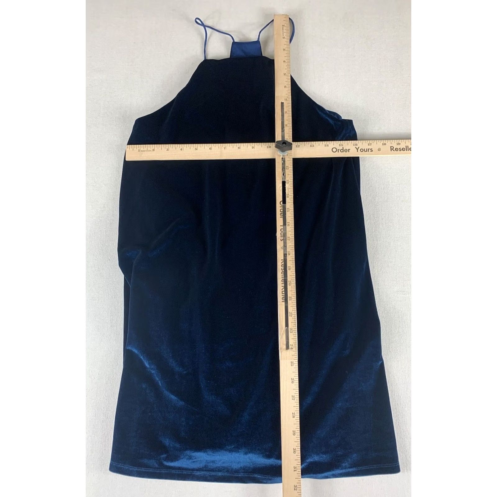 NBD NBD Dress Womens Small Blue Velour Sleeveless Size S / US 4 / IT 40 - 2 Thumbnail