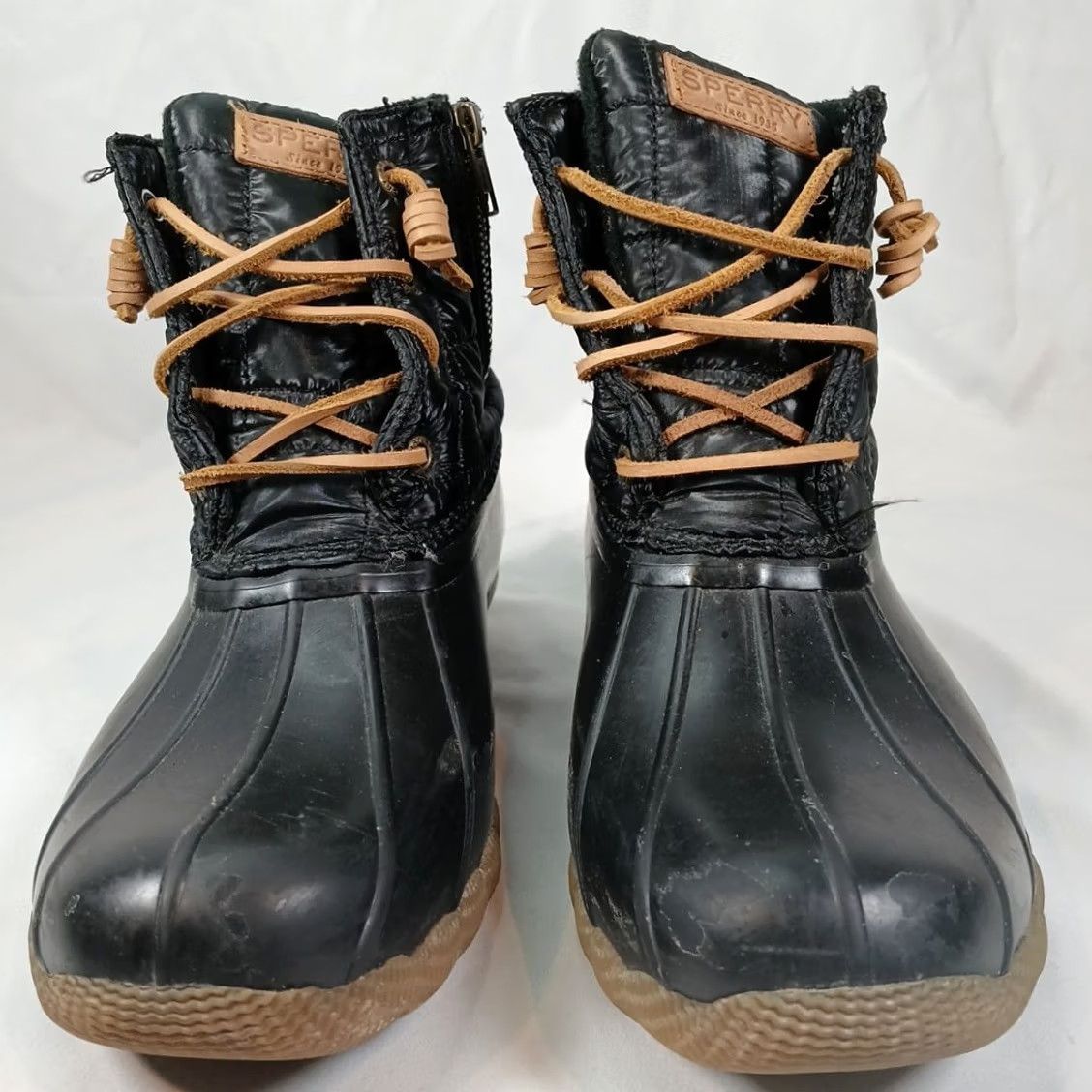 Sperry Sperry Saltwater Quilted Duck Boots Women’s Size 6 Black Waterproof Ankle Boot Size US 6 / IT 36 - 6 Thumbnail