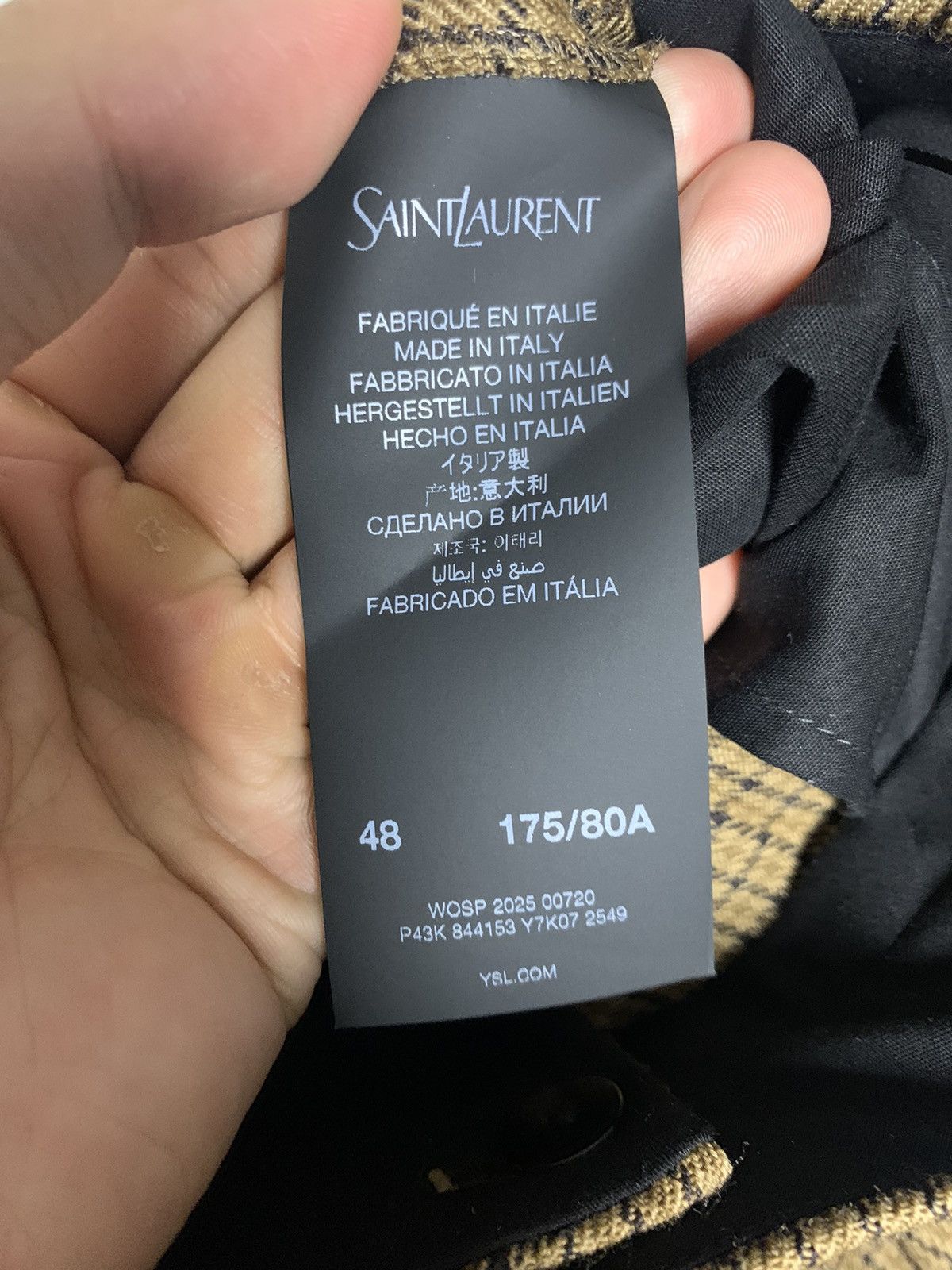 Saint Laurent Paris Saint Laurent 2025FW Houndstooth High waist wool pants Size US 30 / EU 46 - 4 Thumbnail