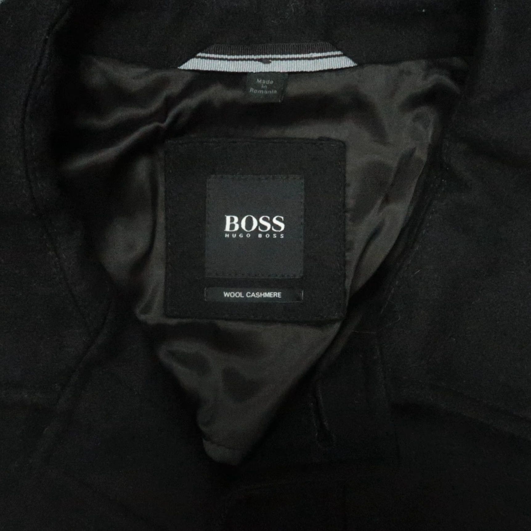 Hugo Boss HUGO BOSS Jacket Mens Large Black Wool Cashmere Car Coat Minimalist Pockets 46R Size US L / EU 52-54 / 3 - 3 Thumbnail