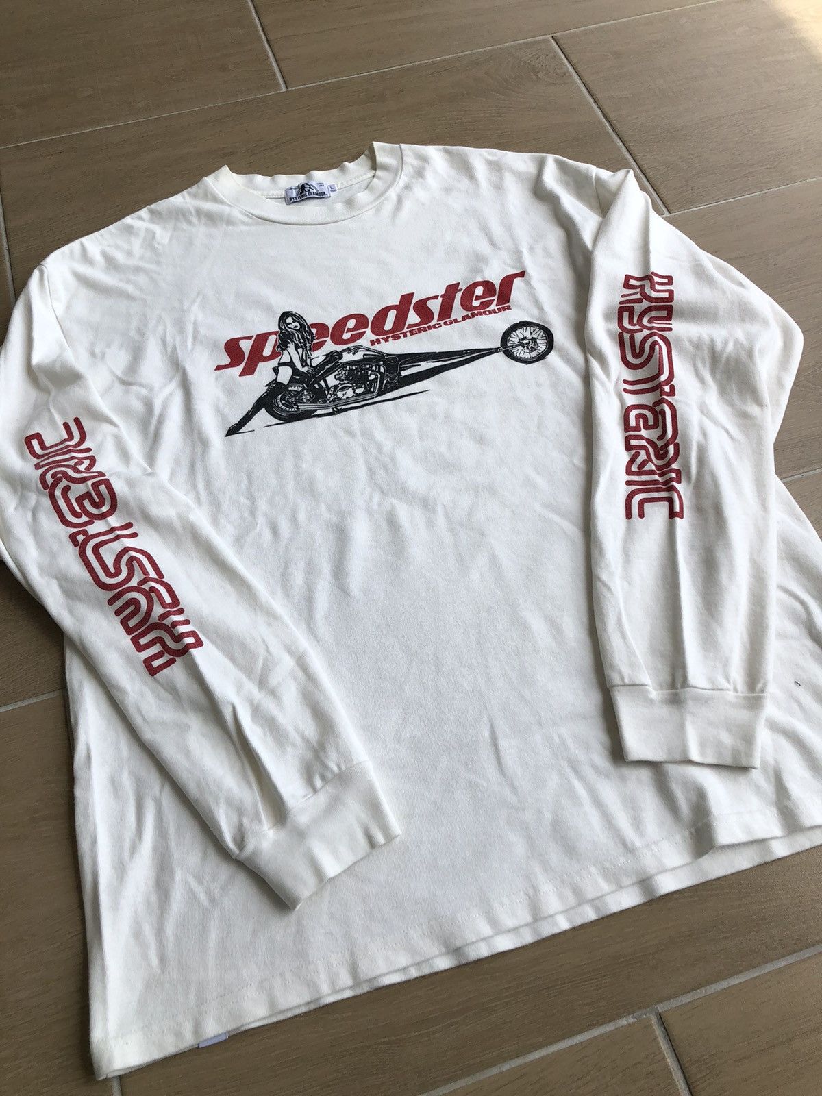 Super Hot🔥2010s Hysteric Glamour Speedster Biker Girl LS Tee