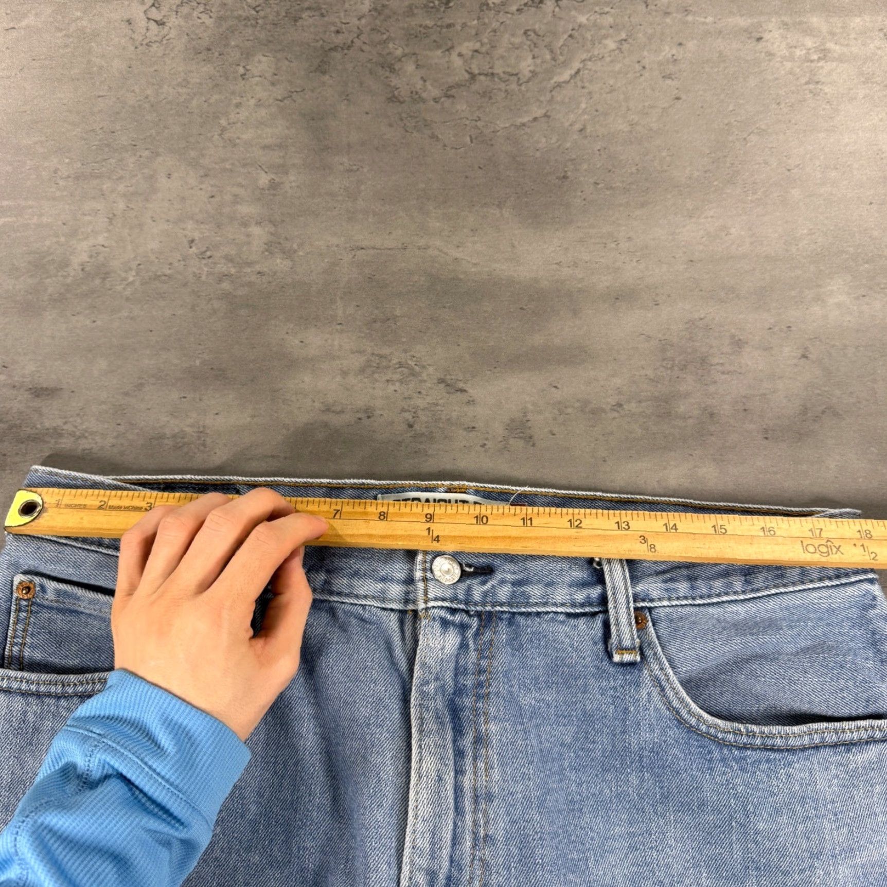 Levi's VINTAGE Levi's 505 Jeans Mens 36x32 Light Wash Distressed Straight 5-Pocket Denim male Regular Spring Summer Fall Winter Mens Size US 36 / EU 52 - 6 Thumbnail