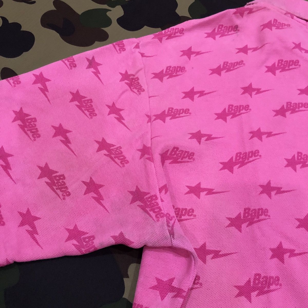 Bape Bape Sta Pattern Polo Shirts Size L Size US L / EU 52-54 / 3 - 14 Thumbnail