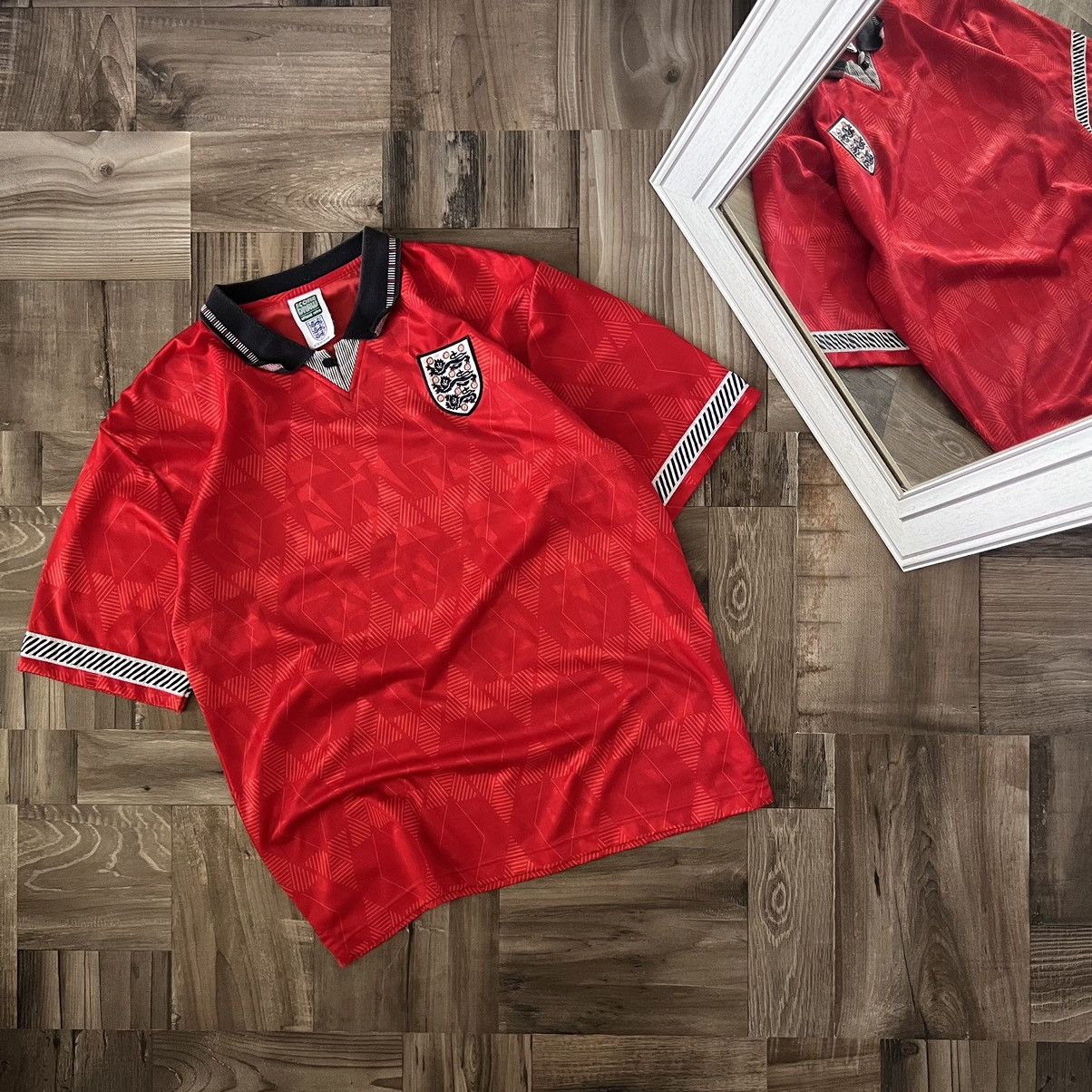 Vintage Soccer Jersey England Official Retro Size US L / EU 52-54 / 3 - 1 Thumbnail