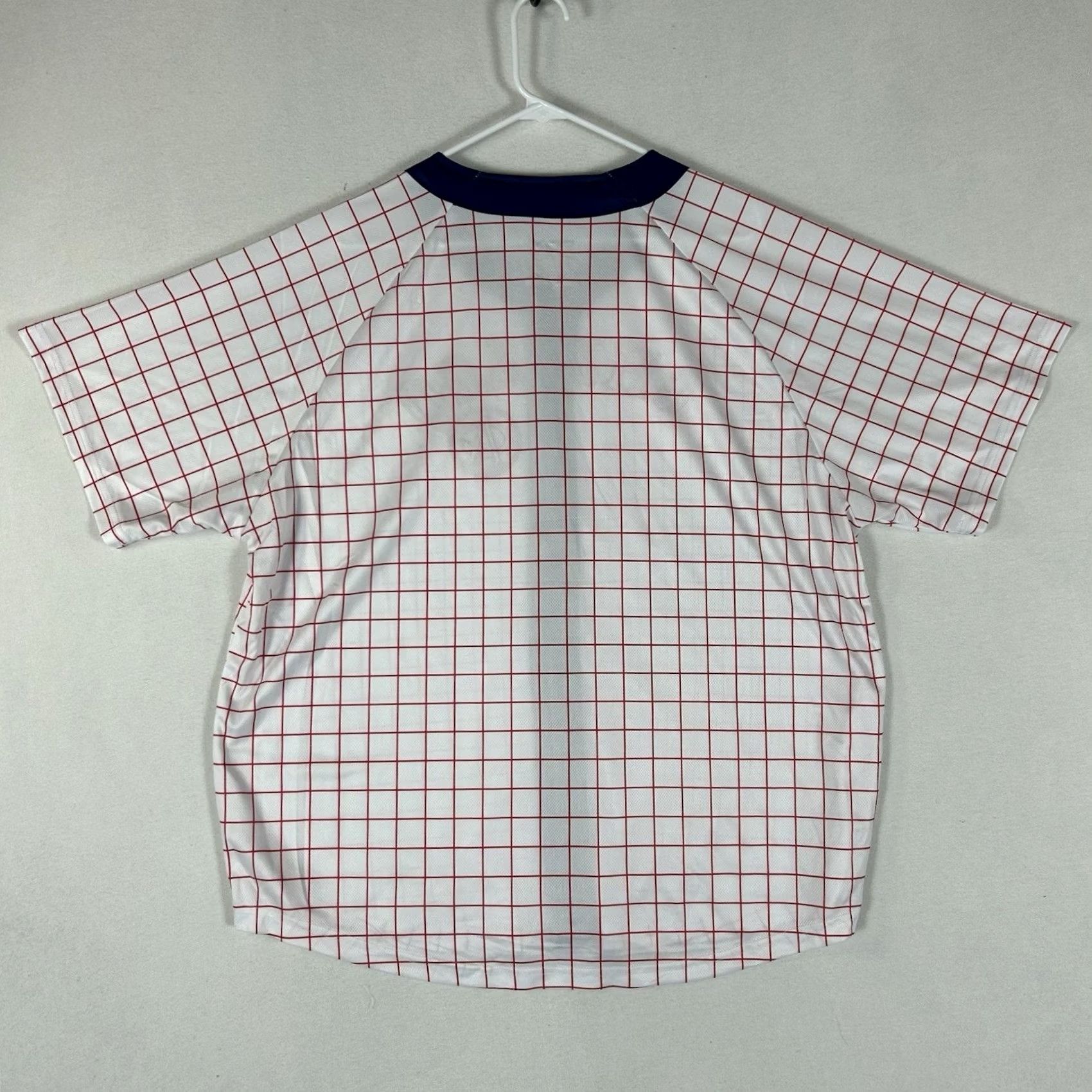 Vintage Chicago White Sox Short Sleeve Button Up Shirt Mens XL White Red Striped Casual Size US XL / EU 56 / 4 - 4 Thumbnail
