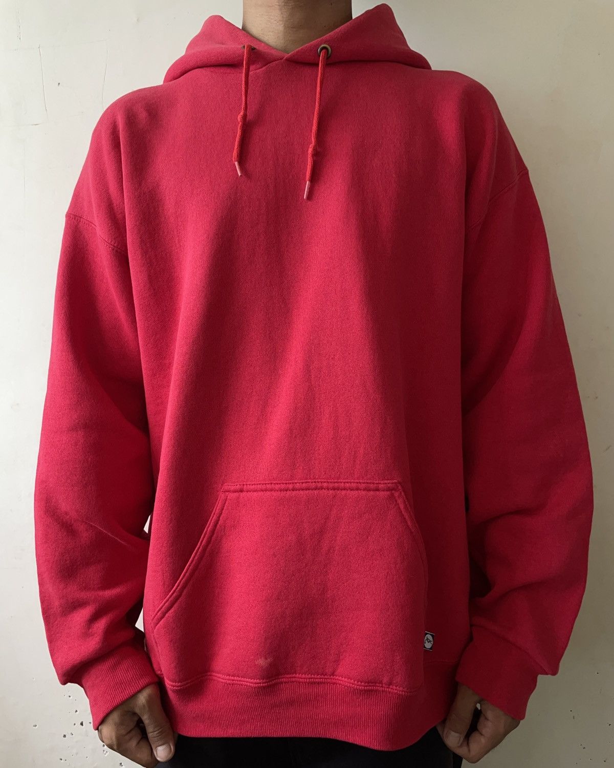 Vintage Vintage 90s Discus Athletic Red Hoodie Size US L / EU 52-54 / 3 - 4 Thumbnail