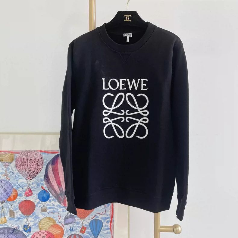 Loewe LOEWE Black round neck hoodie Size M / US 6-8 / IT 42-44 - 1 Thumbnail