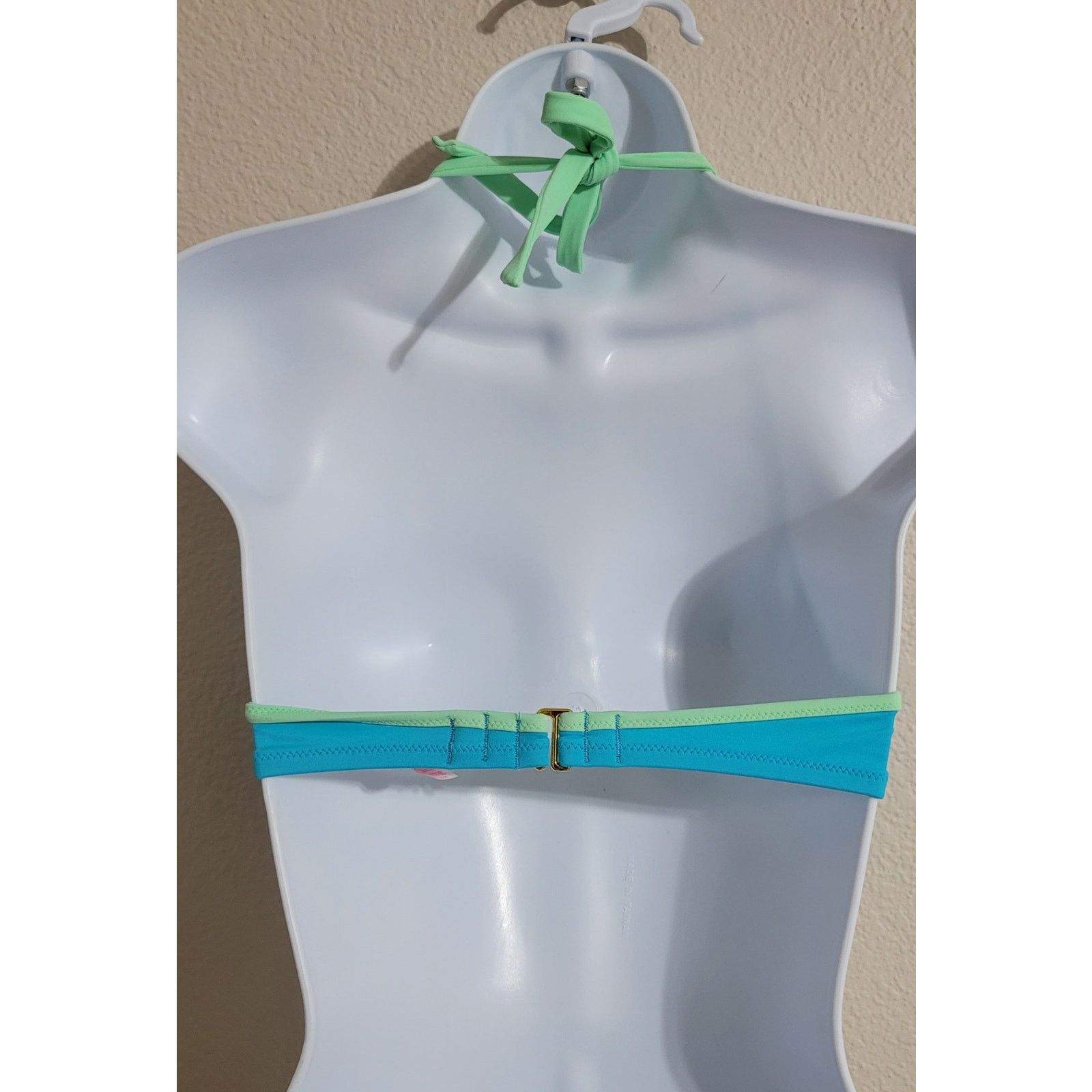 Other Victoria's Secret Blue Green Pleated Padded Bikini Top 32B Size ONE SIZE - 2 Thumbnail