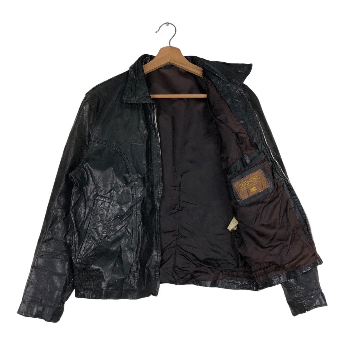 Japanese Brand 📌Vintage Biker Genuine Leather Jacket Skendel Issey Miyake Size US M / EU 48-50 / 2 - 12 Thumbnail