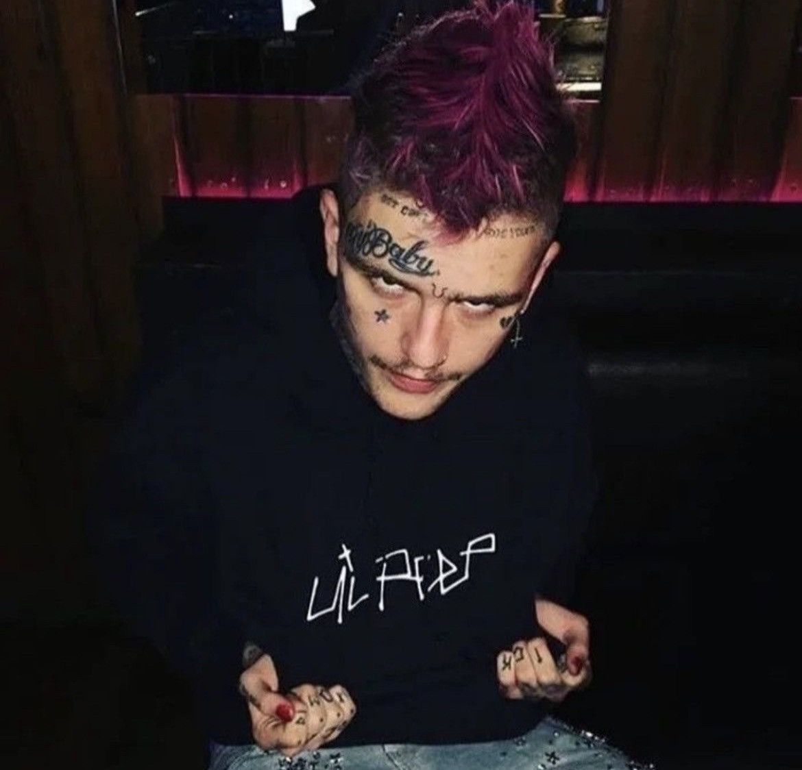 Band Tees Lil Peep come over when you're sober black hoodie 2017 merch Size US M / EU 48-50 / 2 - 2 Thumbnail