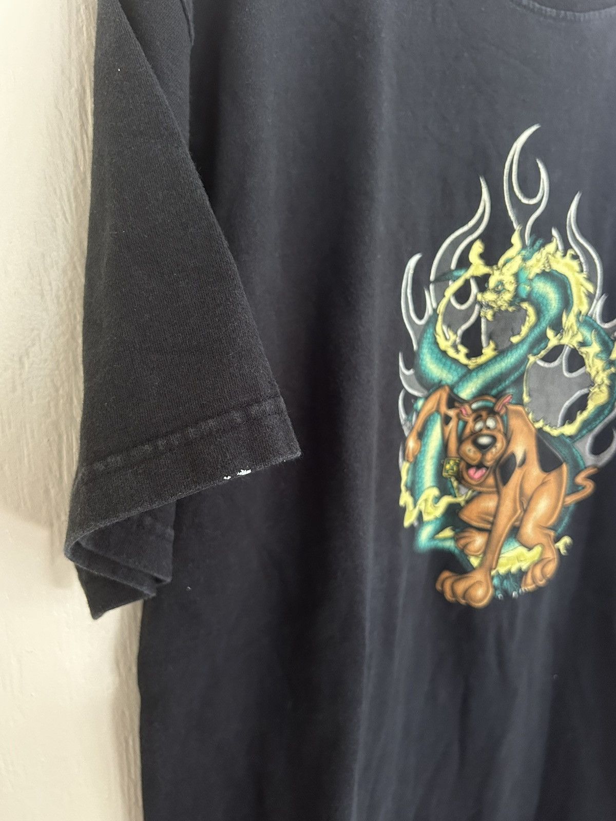Vintage 01 Vintage Scooby Doo Tribal Dragon Flame Graphic T-shirt Size US L / EU 52-54 / 3 - 7 Thumbnail