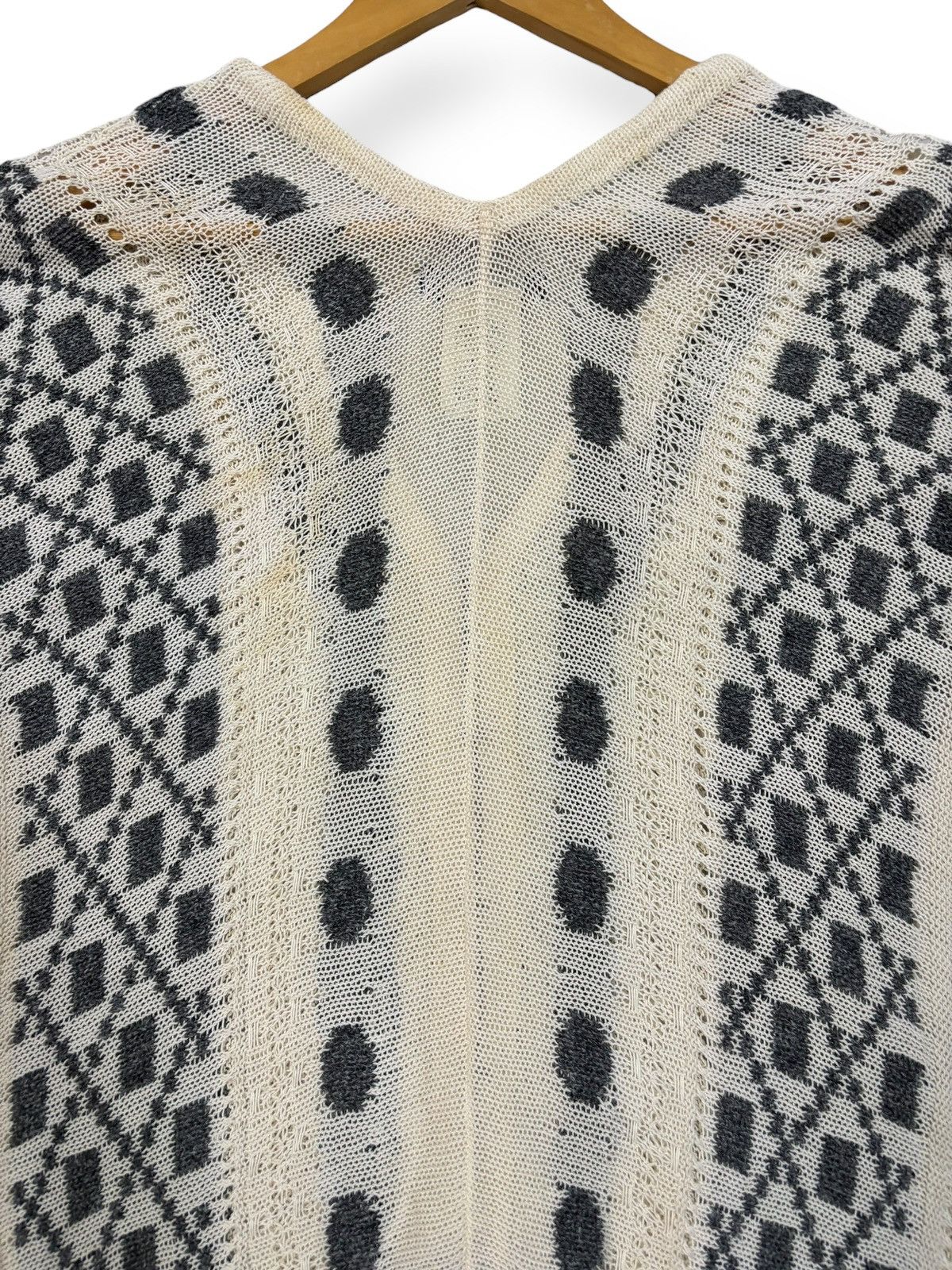 Japanese Brand Stunning Lure Knitted Poncho Cardigan 3/4 Sleeve with Fringe Size ONE SIZE - 9 Thumbnail