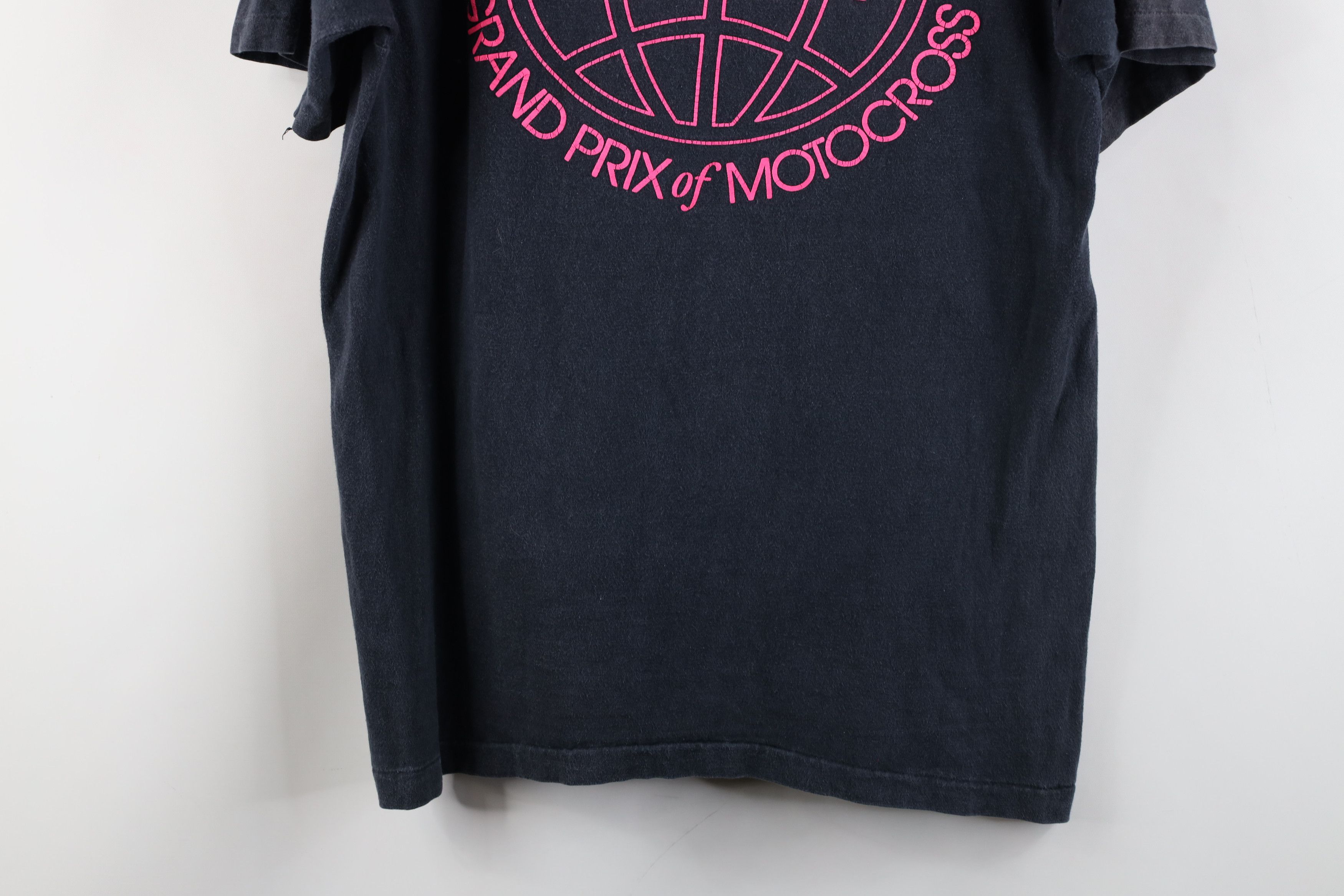 Vintage Vintage 90s Grand Prix of Motocross Racing T-Shirt USA Black Size US L / EU 52-54 / 3 - 15 Thumbnail