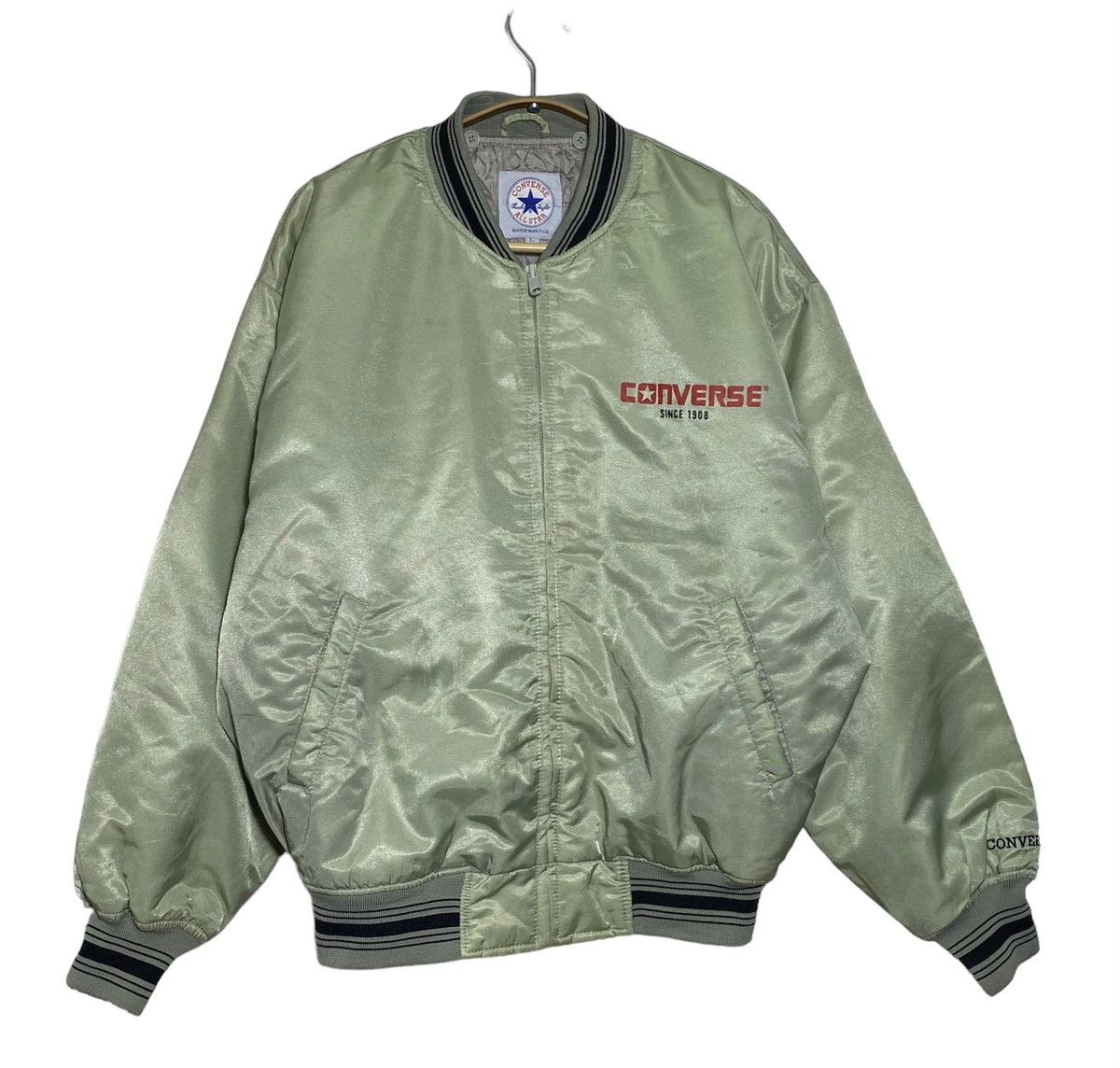 Converse Vintage Converse ALL STAR Bomber Jacket USA Size US L / EU 52-54 / 3 - 3 Thumbnail