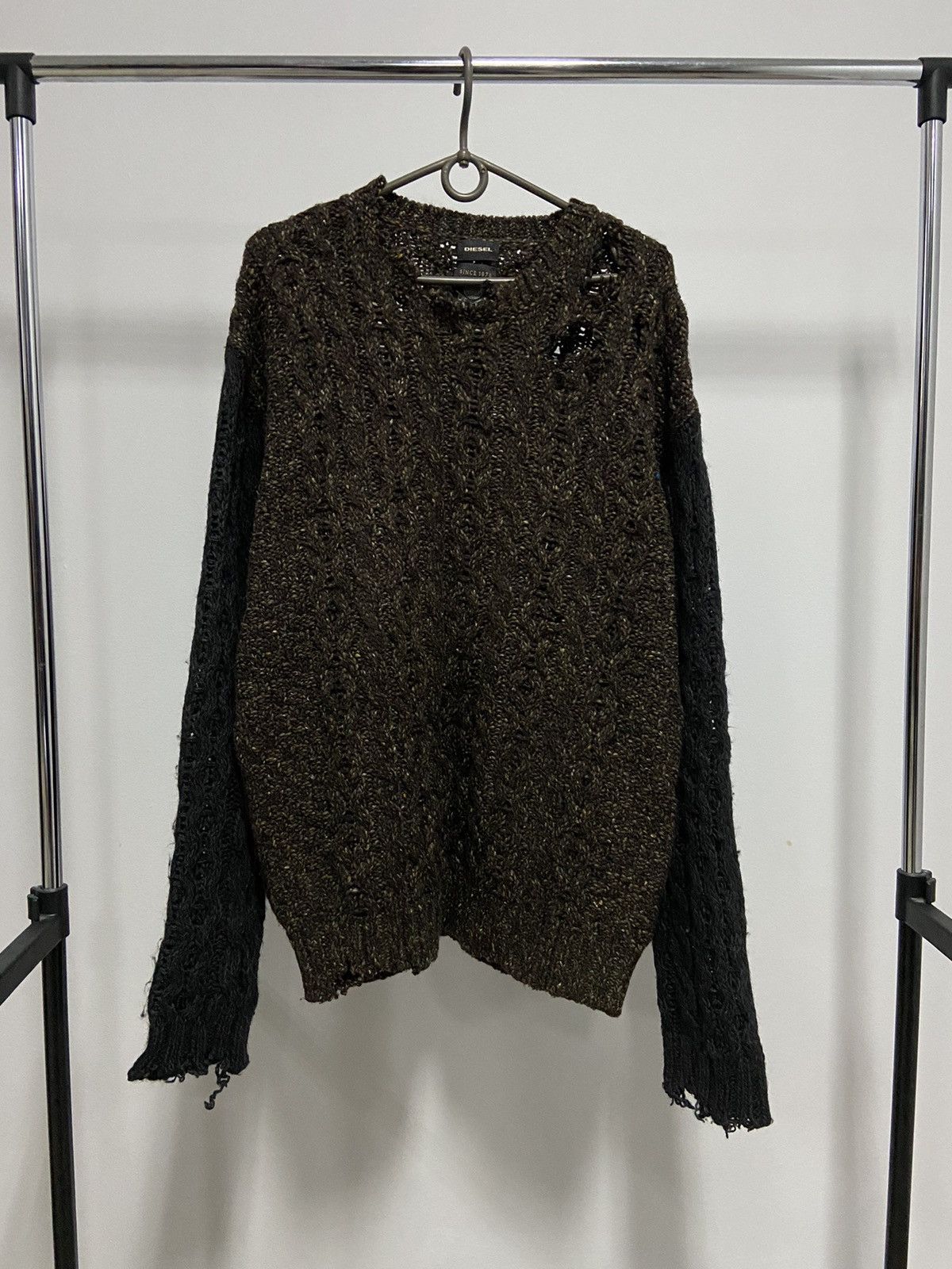 Diesel × Vintage Diesel distressed sweater avant garde vintage style Size US L / EU 52-54 / 3 - 1 Thumbnail