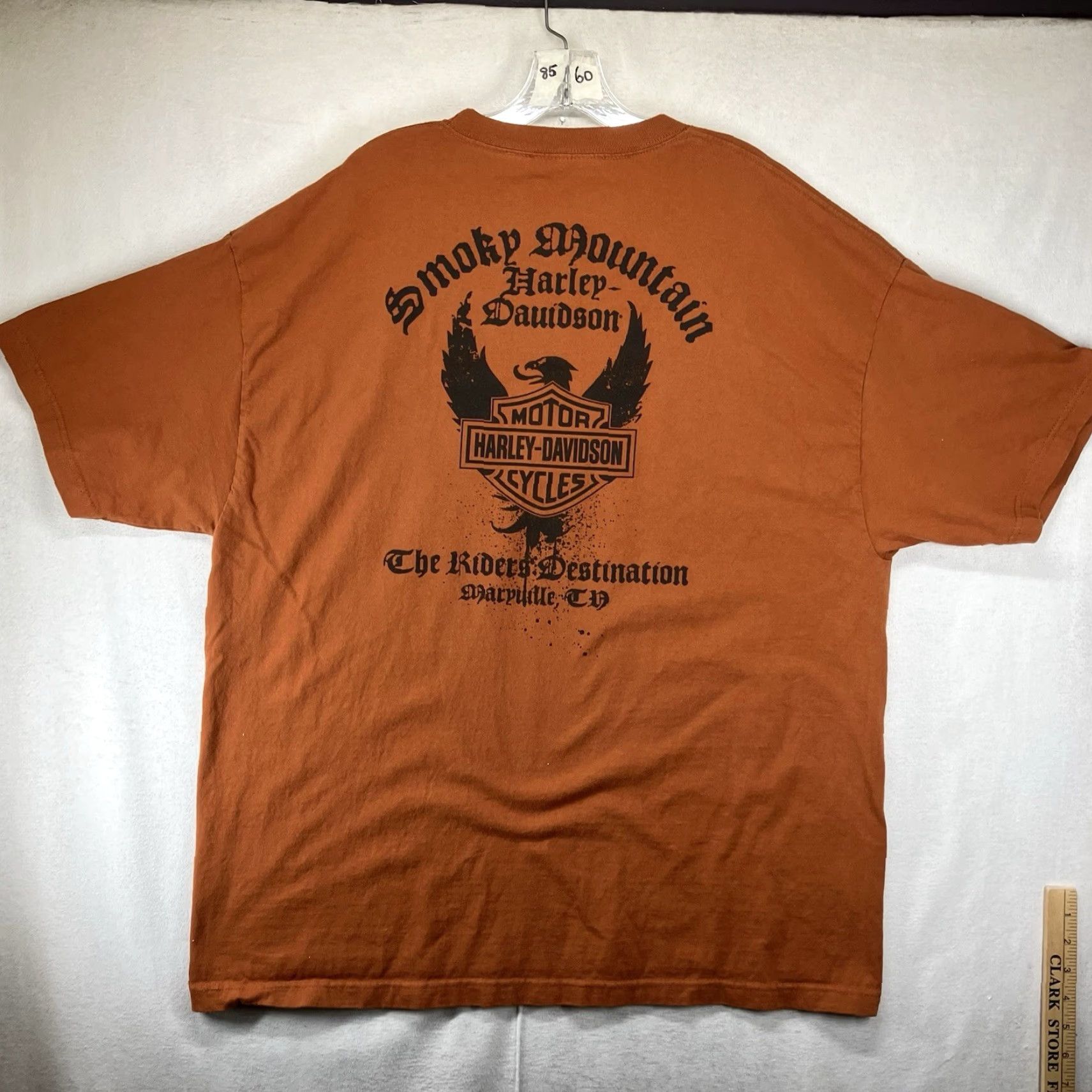Harley Davidson Harley-Davidson Motorcycle T-Shirt Unisex Adults XL Orange Graphic Print Biker Retro Size US XL / EU 56 / 4 - 2 Thumbnail