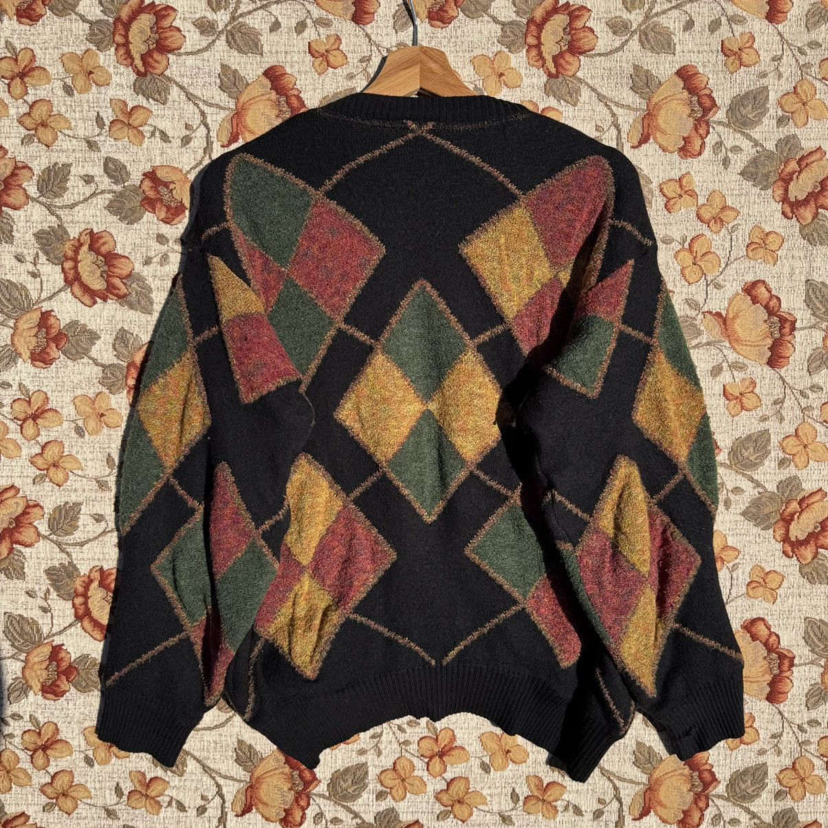 Vintage Vintage Wool Geometric Knit Avant Garde Sweater Asymmetrical Size US L / EU 52-54 / 3 - 7 Thumbnail
