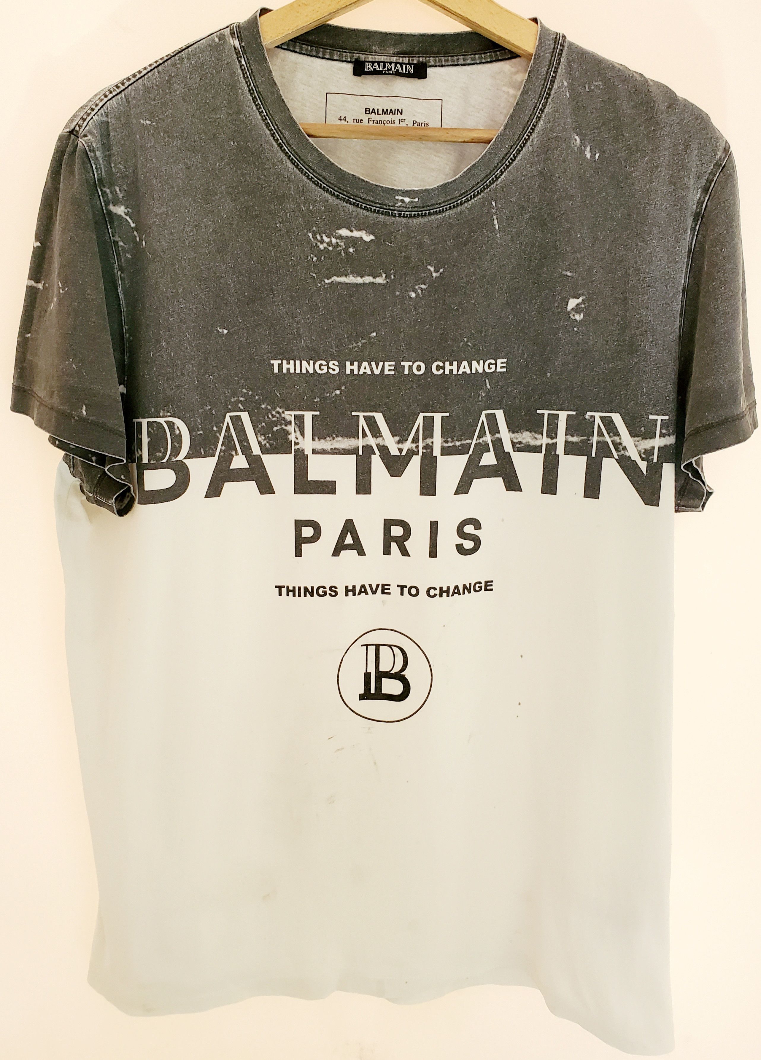 Balmain BALMAIN TWO-TONE LOGO-PRINT T-SHIRT size Xl Size US XL / EU 56 / 4 - 1 Thumbnail