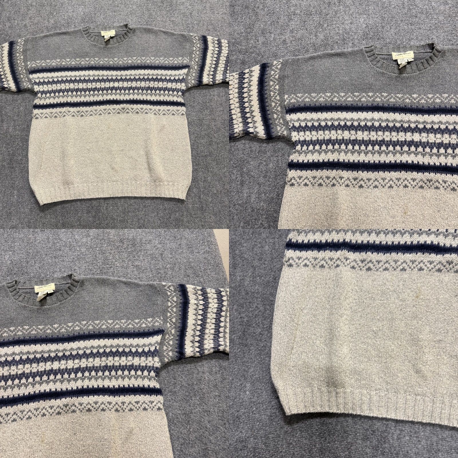 Eddie Bauer Eddie Bauer Knitted Pullover Sweater Mens Large Gray Cotton Blend Made In USA Size US L / EU 52-54 / 3 - 9 Thumbnail