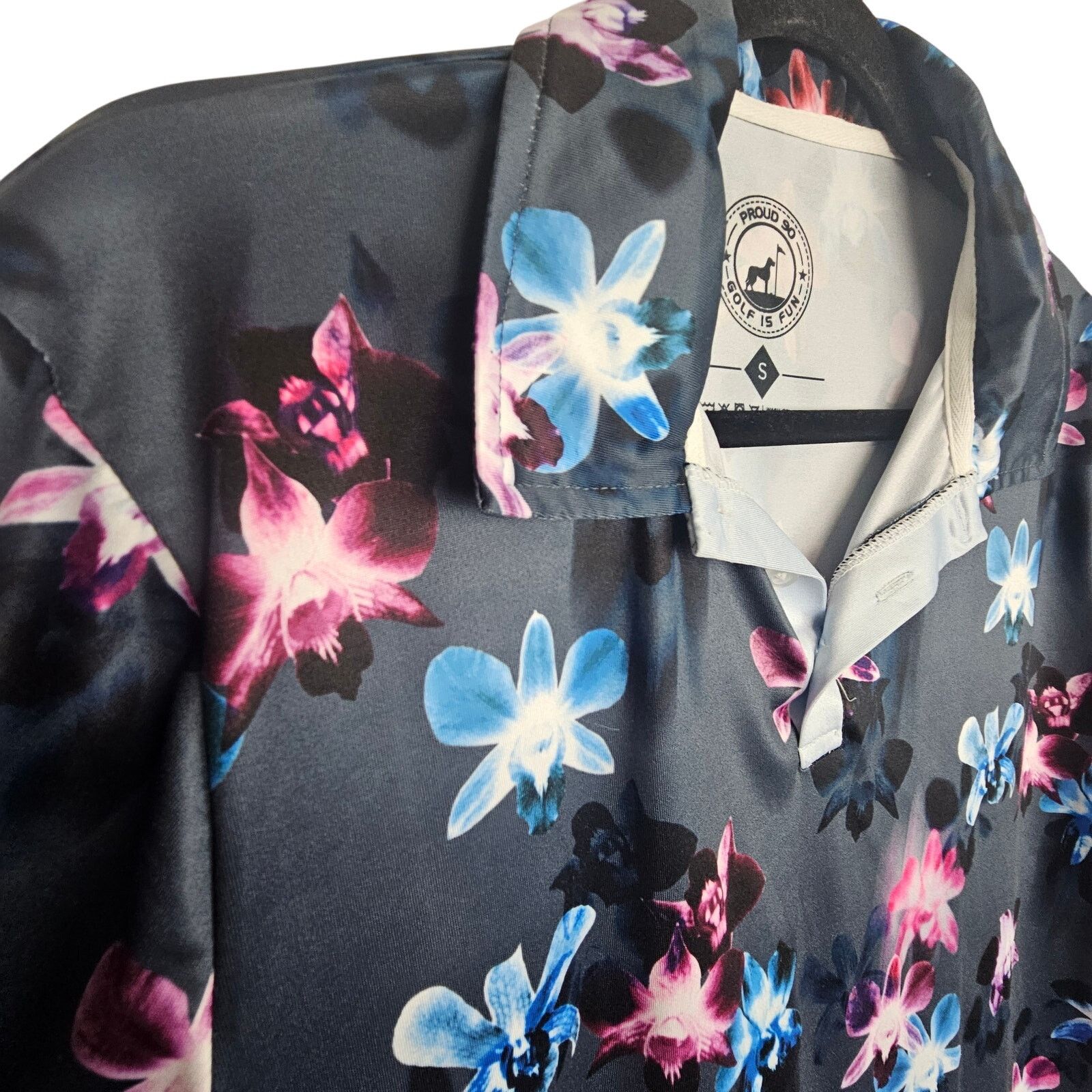 Propper Proud 90 Golf Polo Shirt Men S Dark Gray Floral Athletic Size US S / EU 44-46 / 1 - 5 Thumbnail