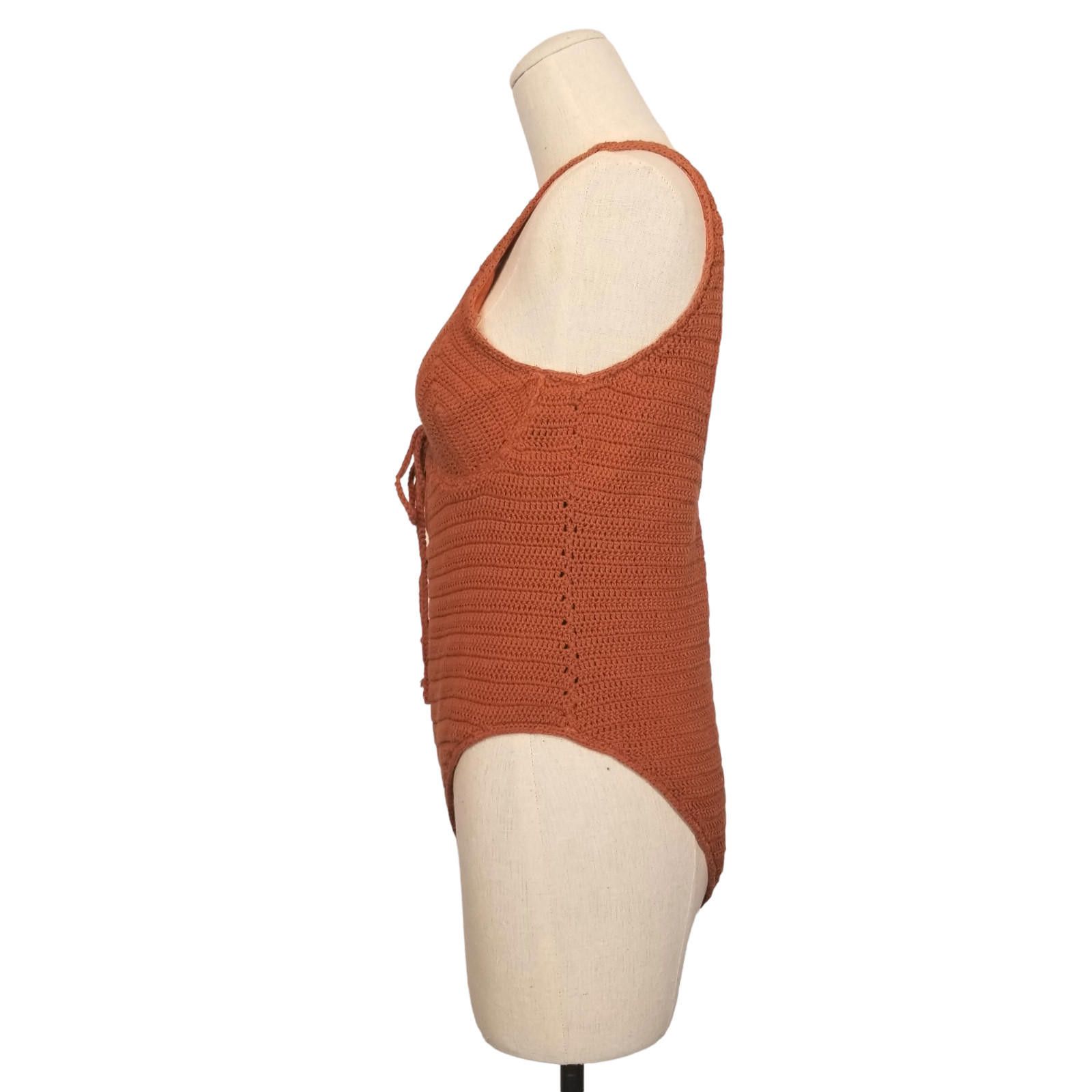 Other LPA Mystique One Piece Crochet Rusty Orange Sz Medium Size ONE SIZE - 3 Thumbnail
